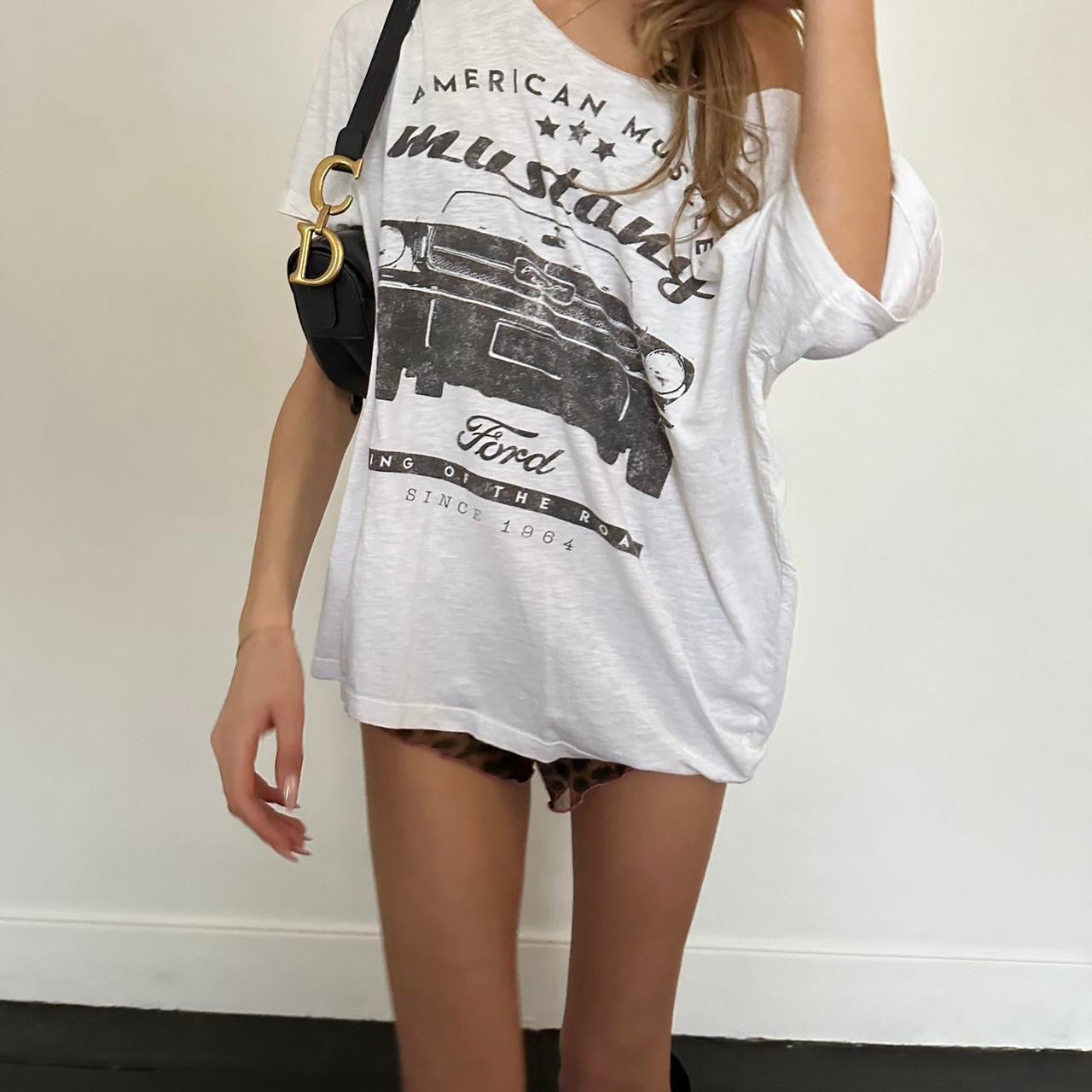 Vintage Ford off shoulder graphic top
