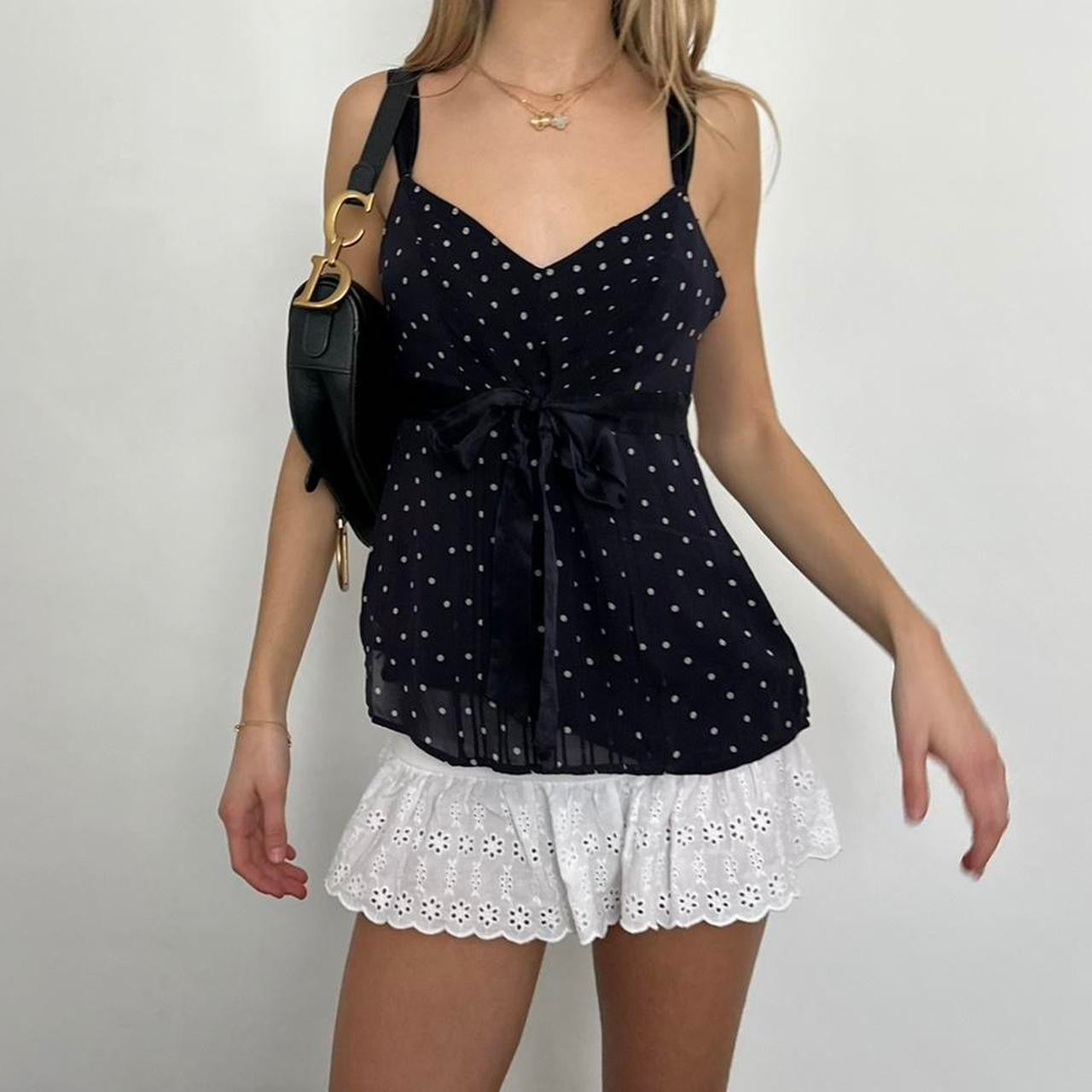 Vintage 2000s polka dot cami top