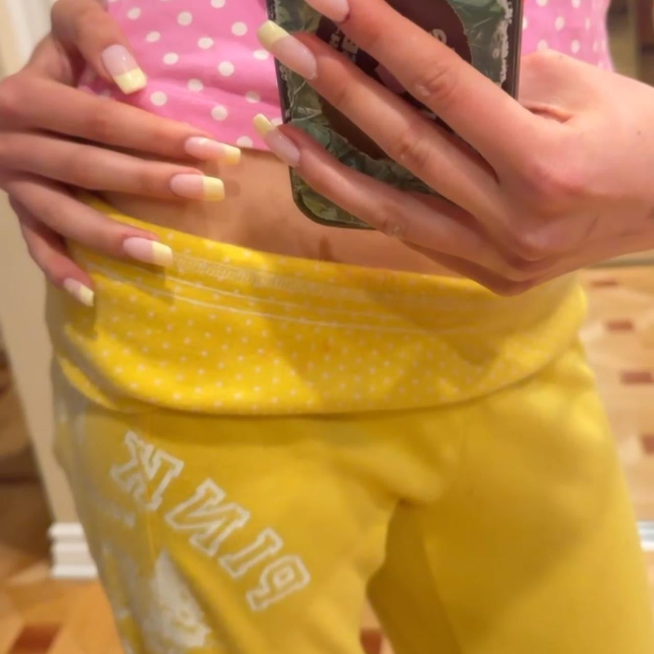 Vintage 2000’s Victorias Secret yellow sweatpants