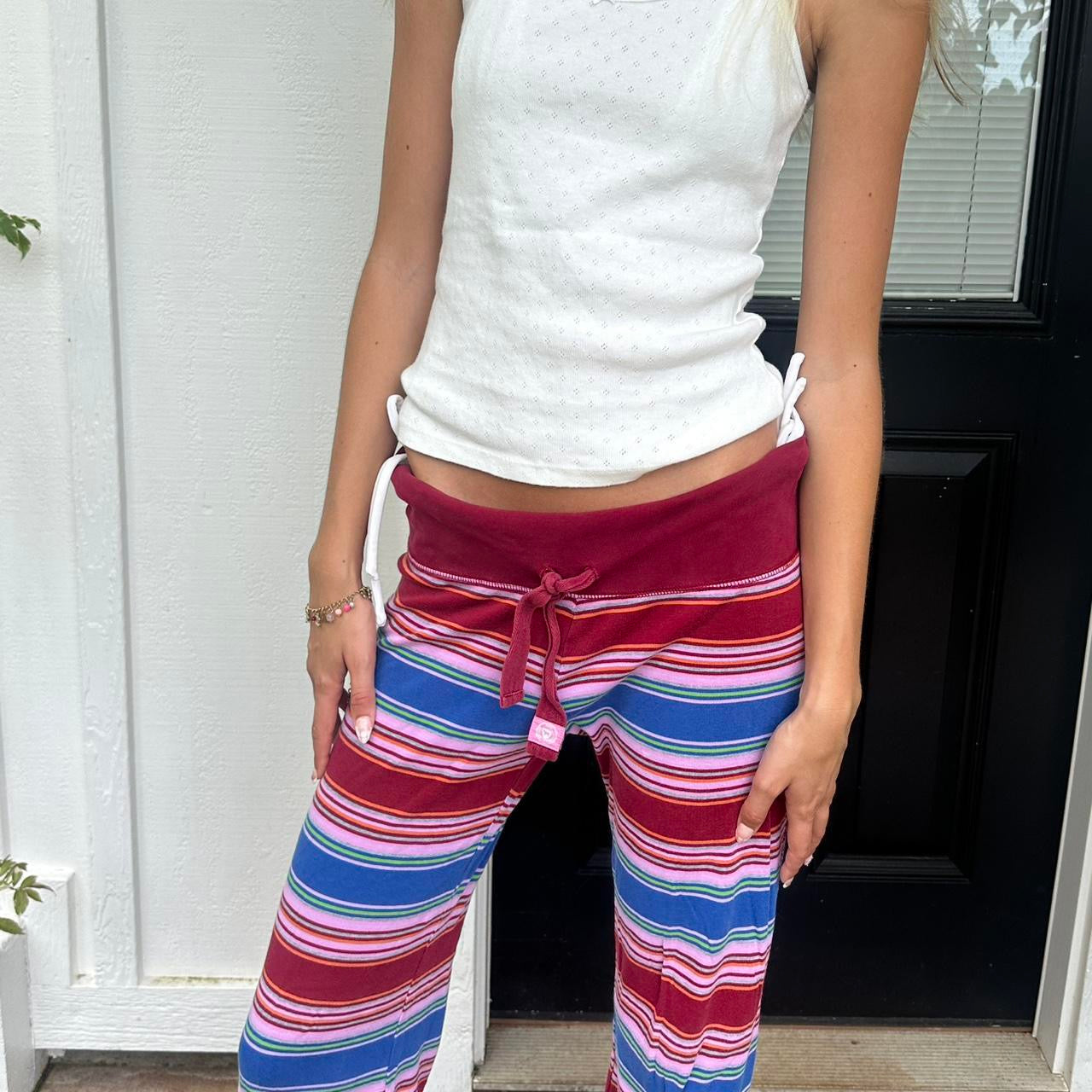 Vintage 2000’s Victoria’s Secret rare striped pants