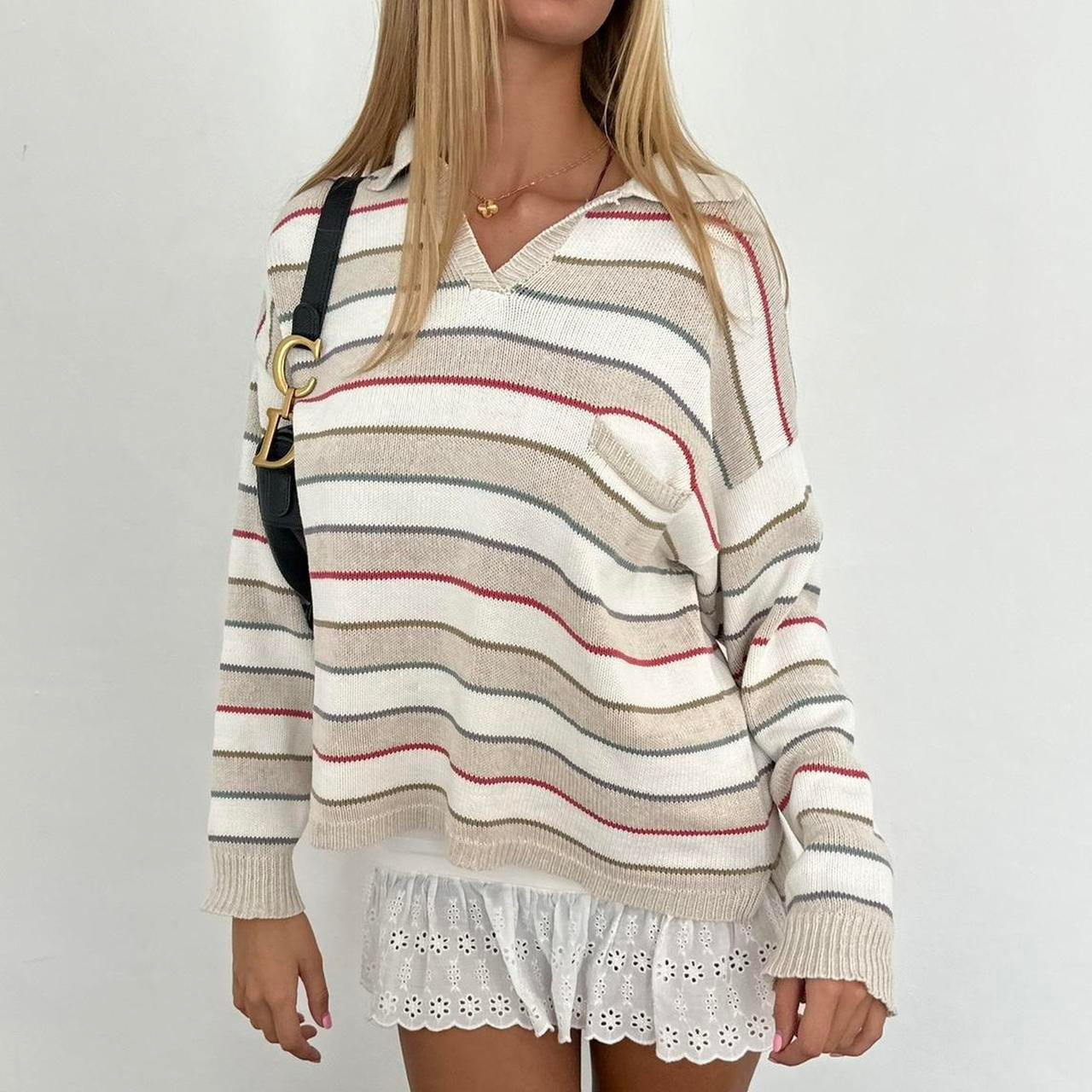 Vintage 2000’s striped knit sweater top