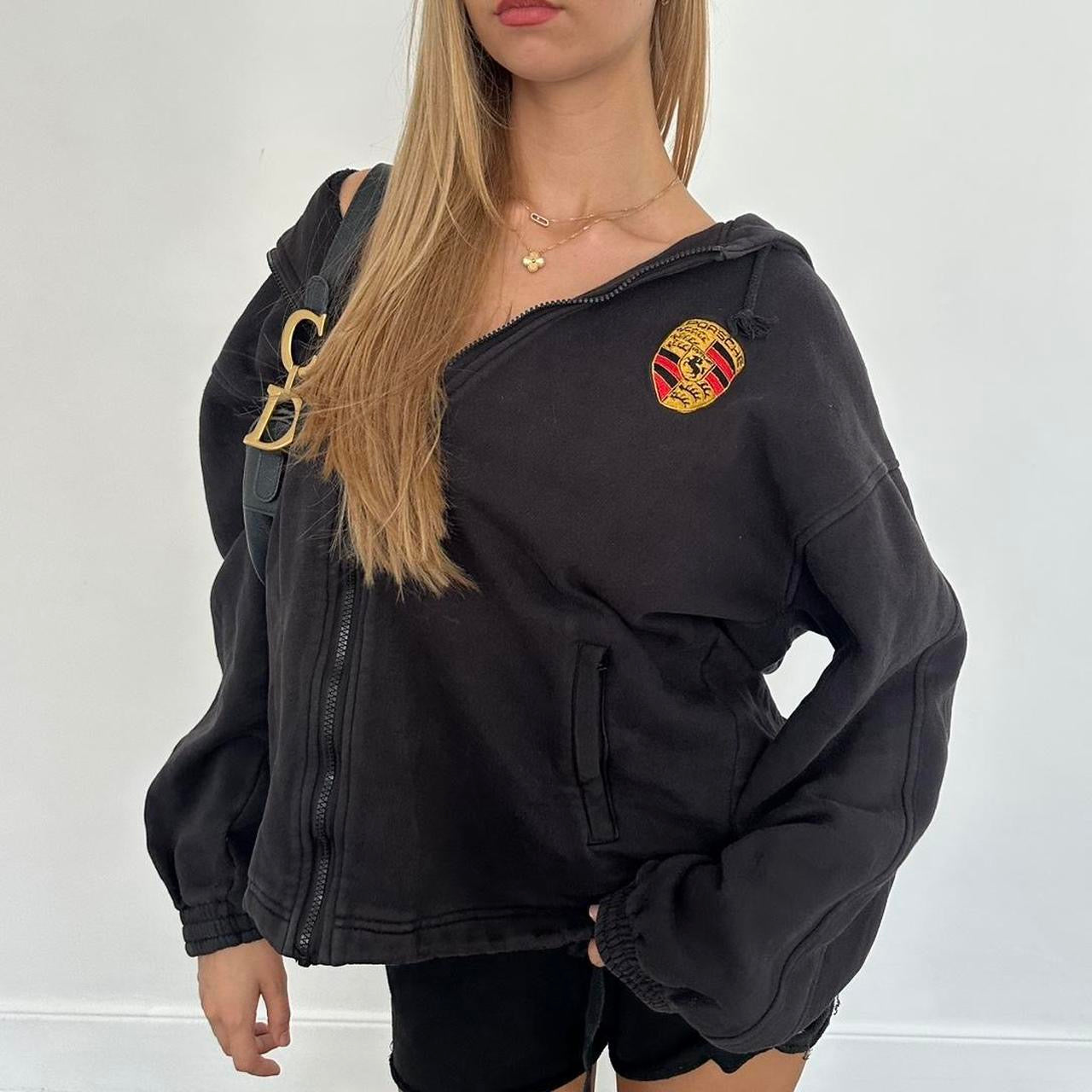 Vintage Porsche black hoodie top