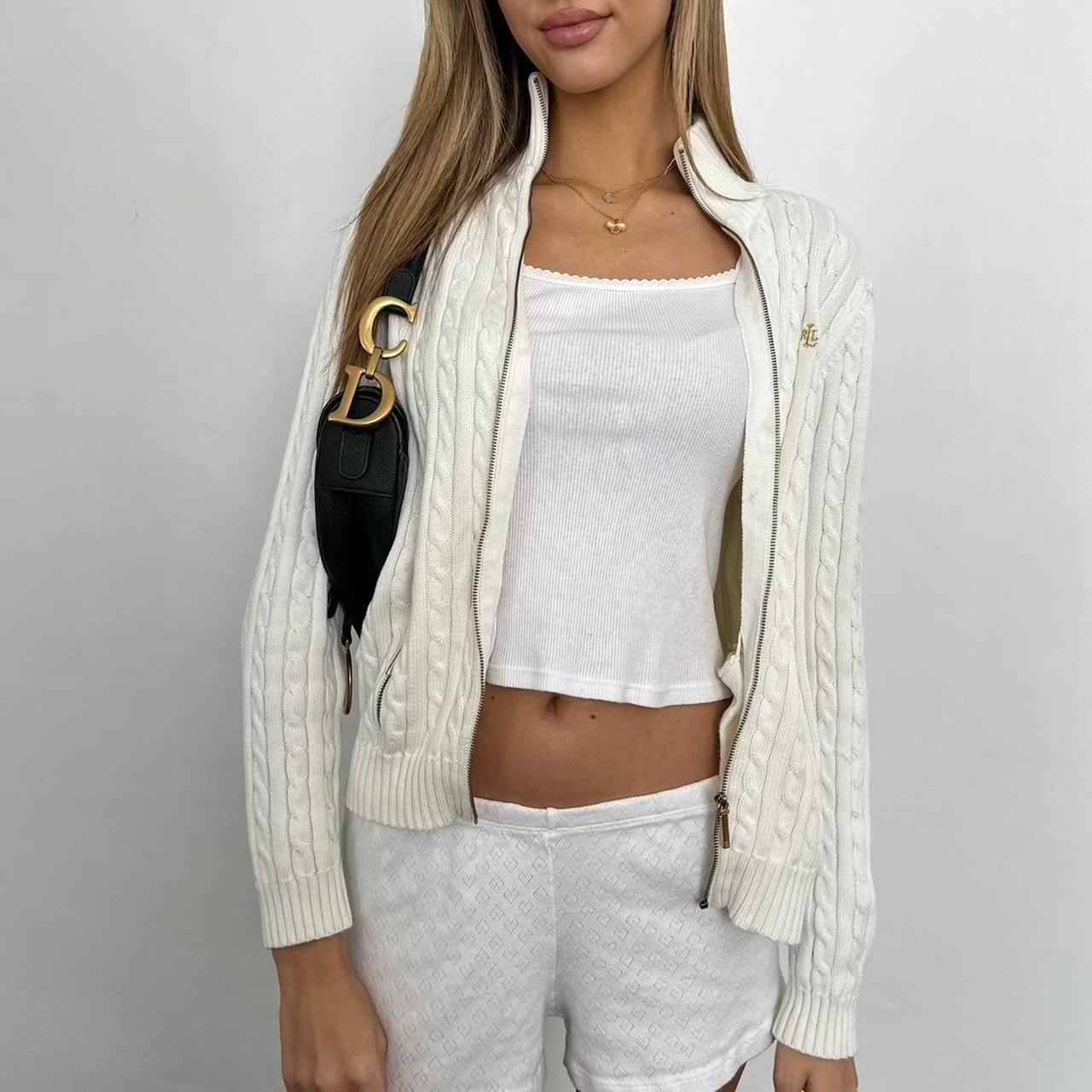 Vintage Ralph Lauren cable knit zip up cardigan