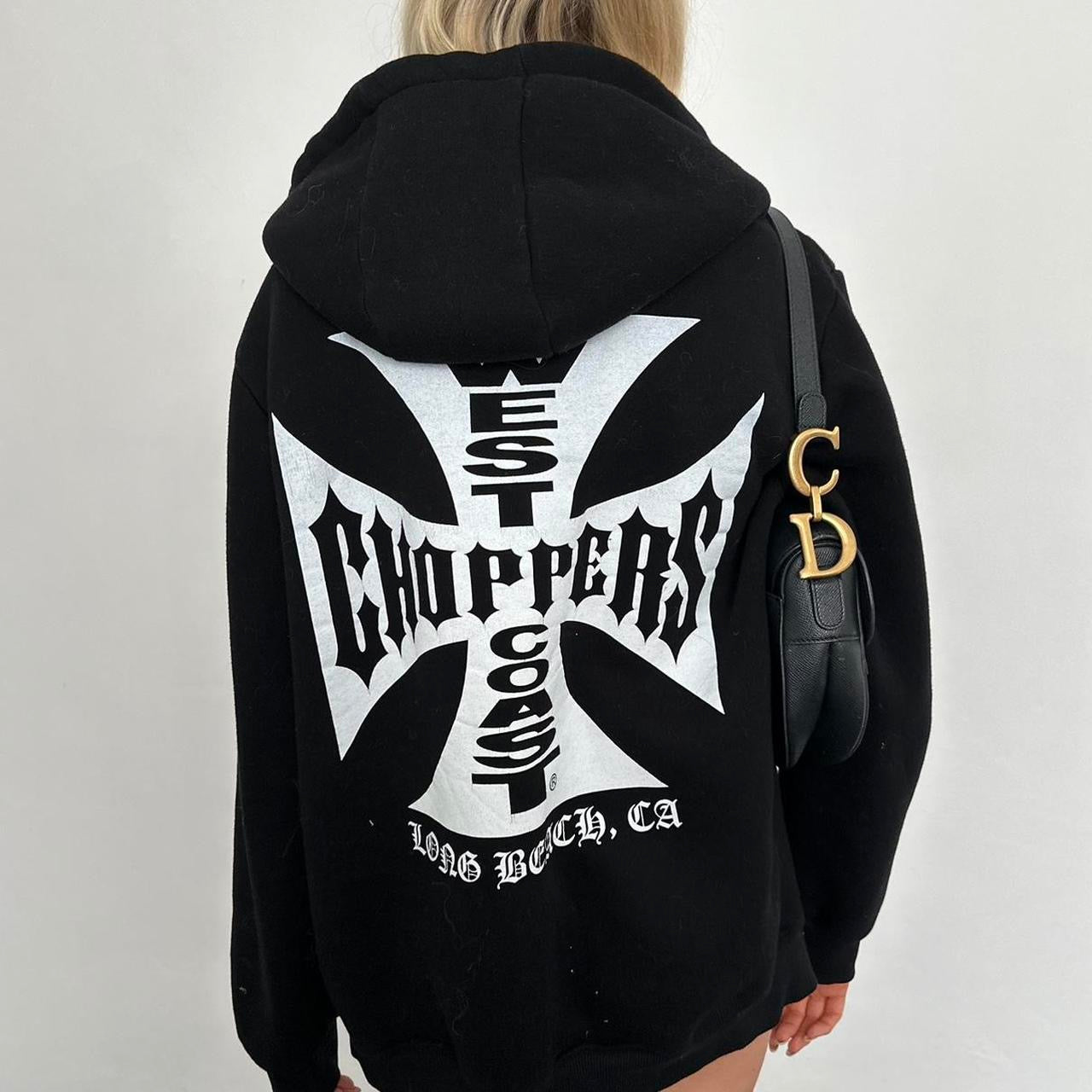 Vintage West Coast black zip up hoodie