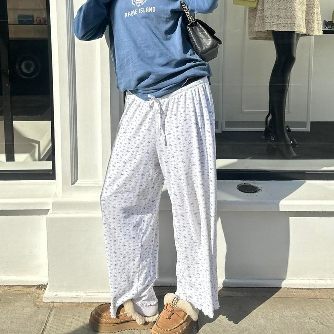 Vintage 90’s Ralph Lauren blue floral pants