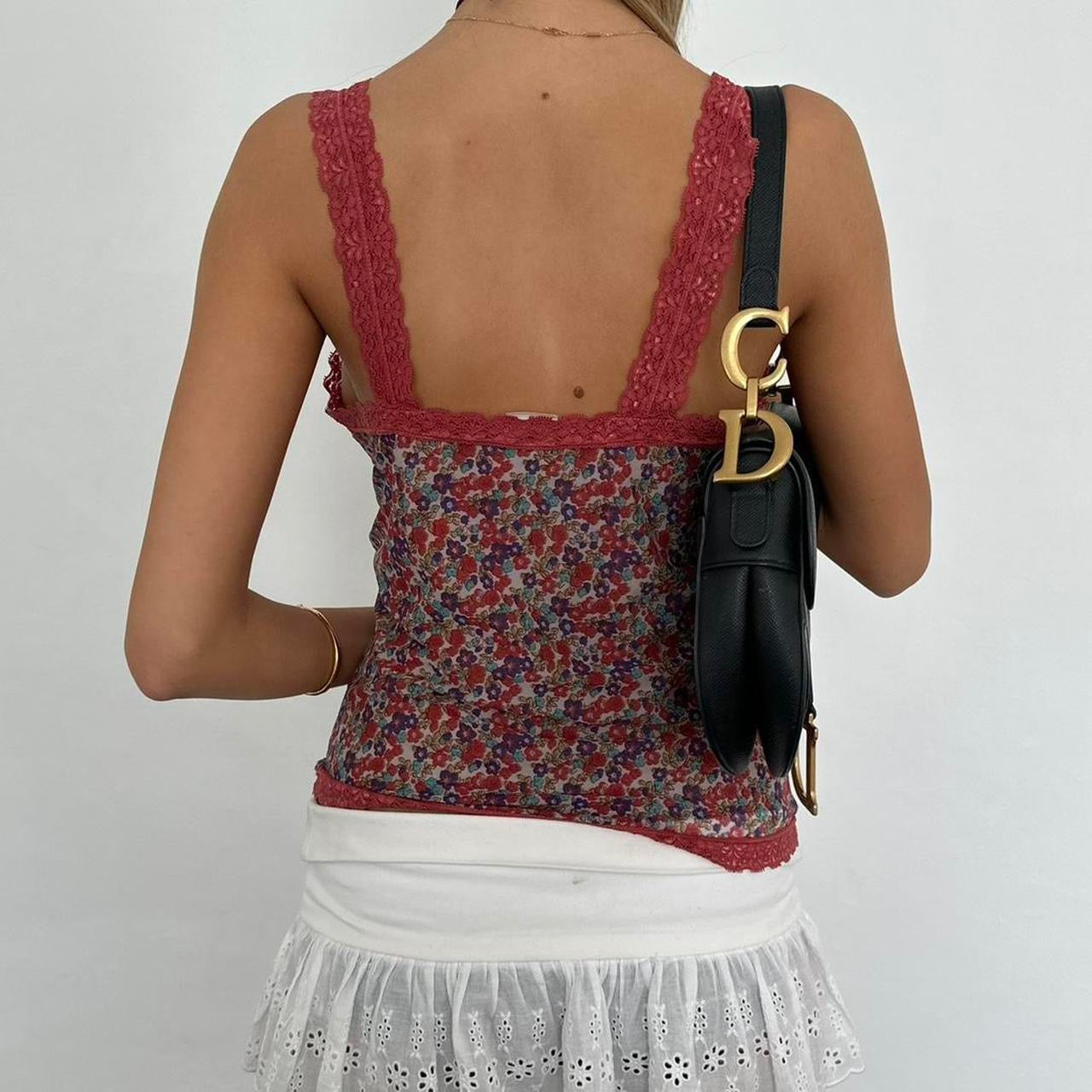 Vintage 2000’s floral lace colourful cami top