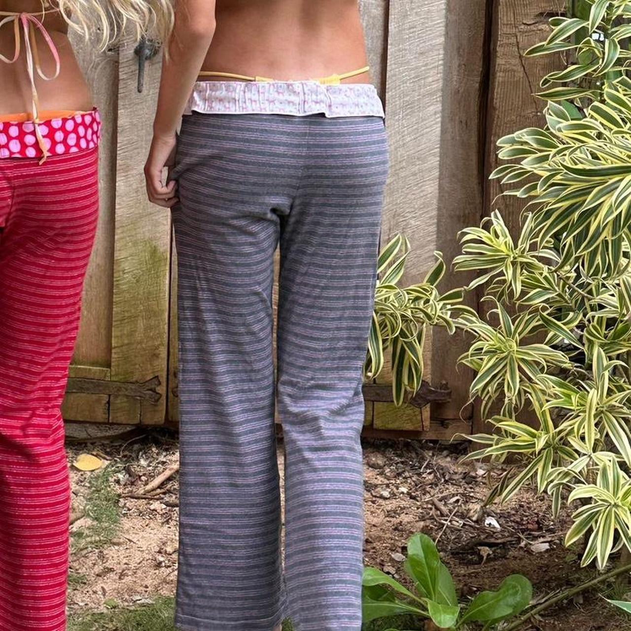Vintage 2000’s Victoria’s Secret rare grey striped pants