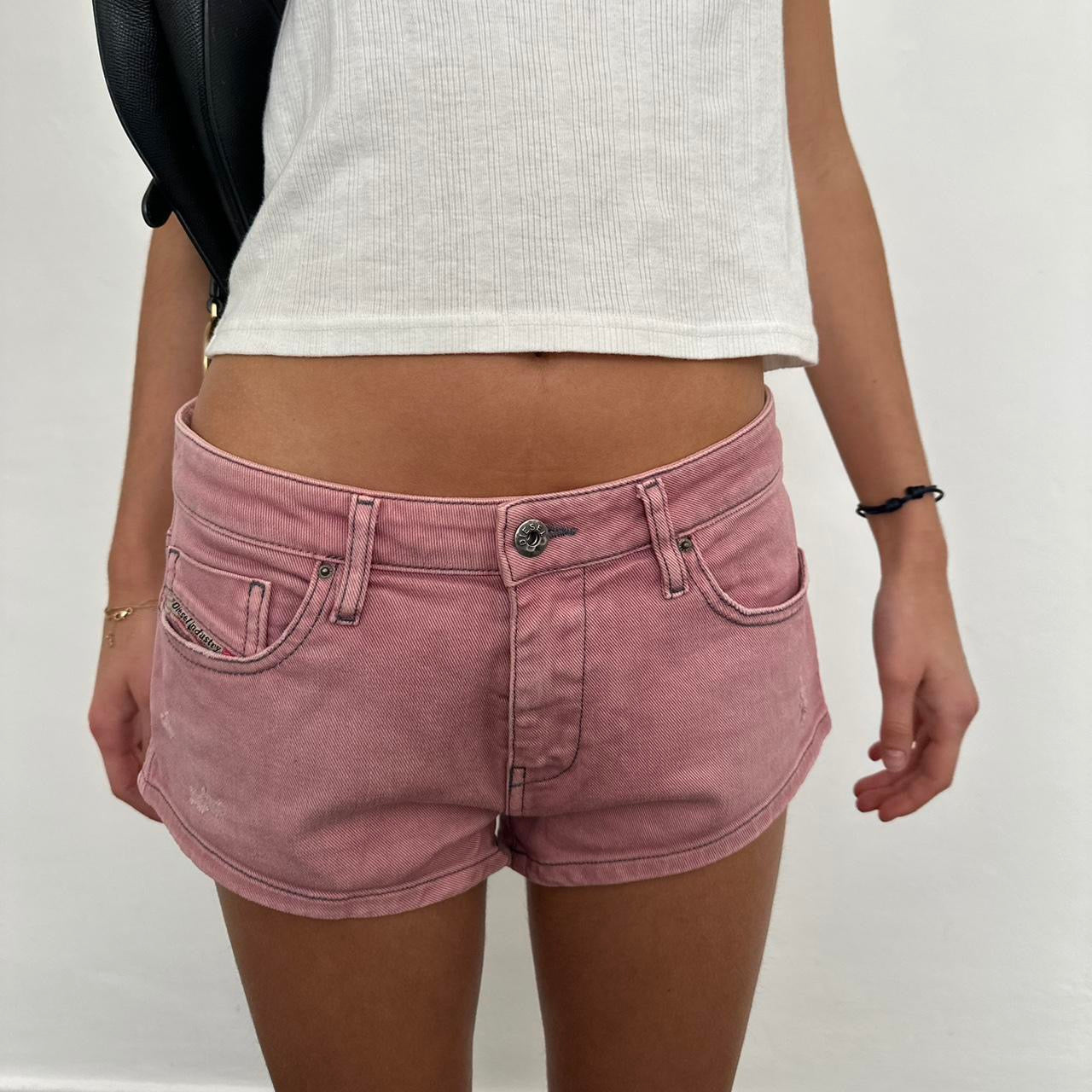 Vintage 2000s Diesel pink denim shorts