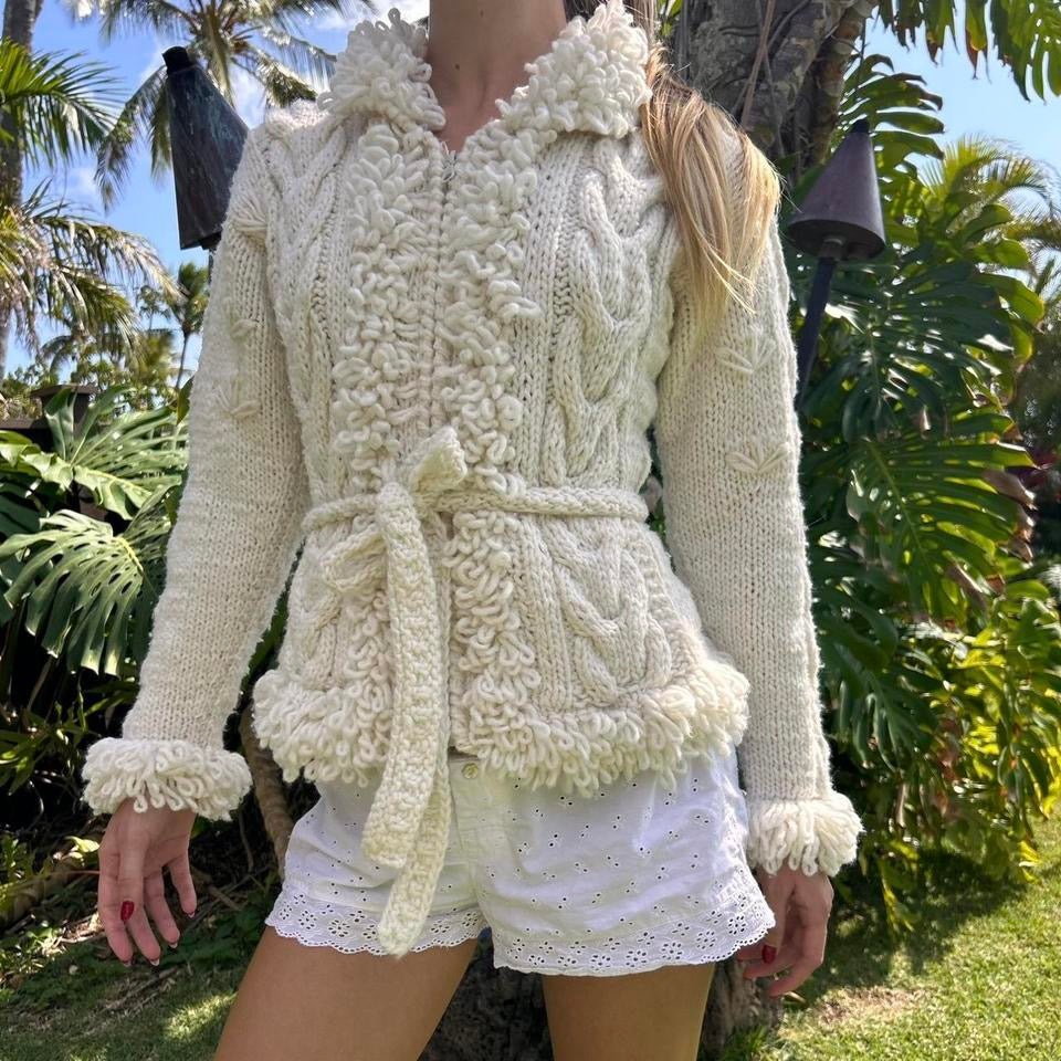 Vintage handmade design knit cardigan