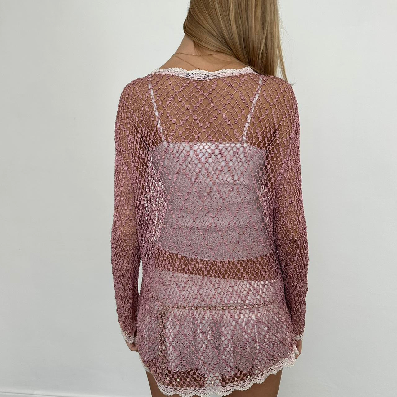 Vintage light pink delicate layering top