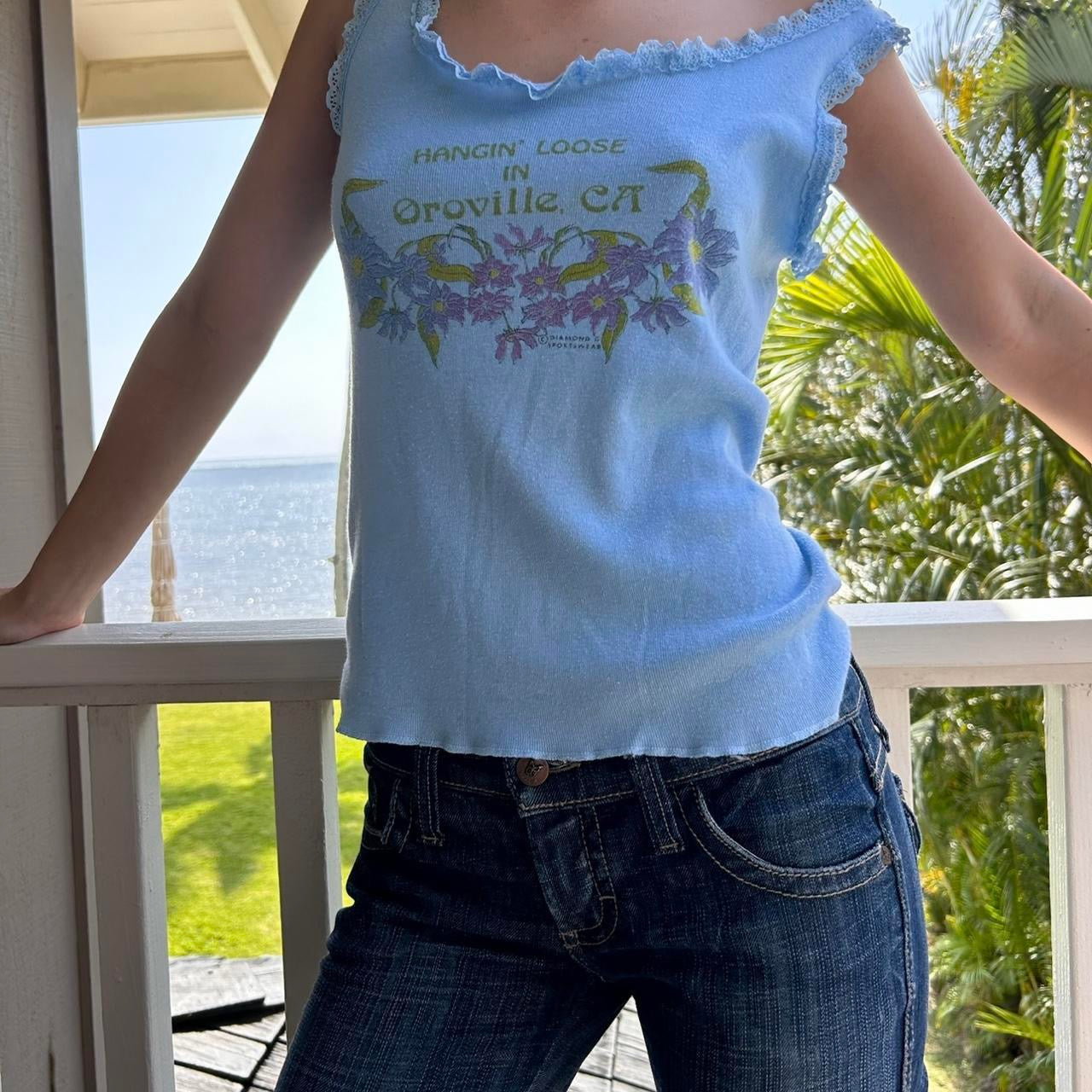 Vintage 90’s blue cami top