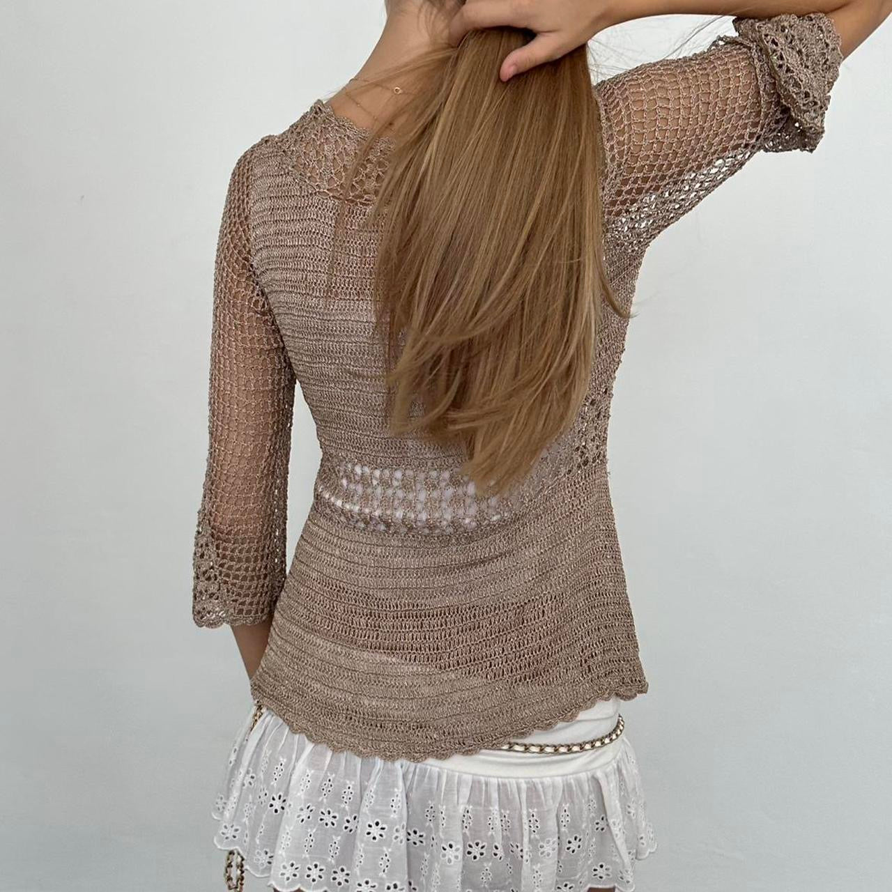 Vintage beige delicate layering top