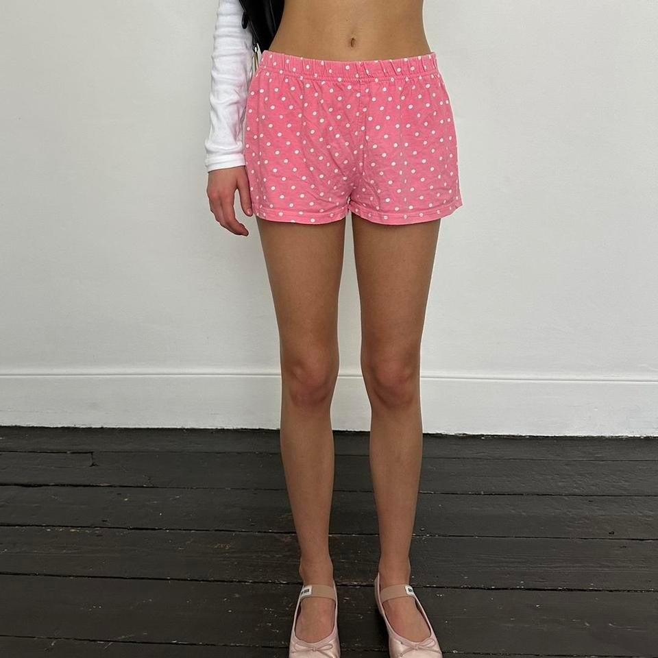 Vintage pink polka dot shorts