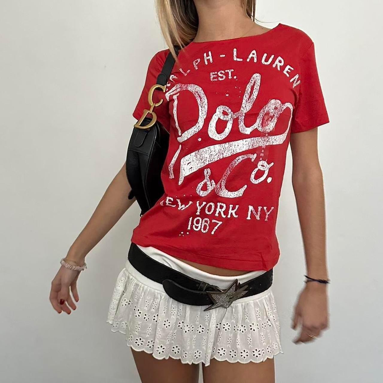 Vintage Ralph Lauren graphic red top