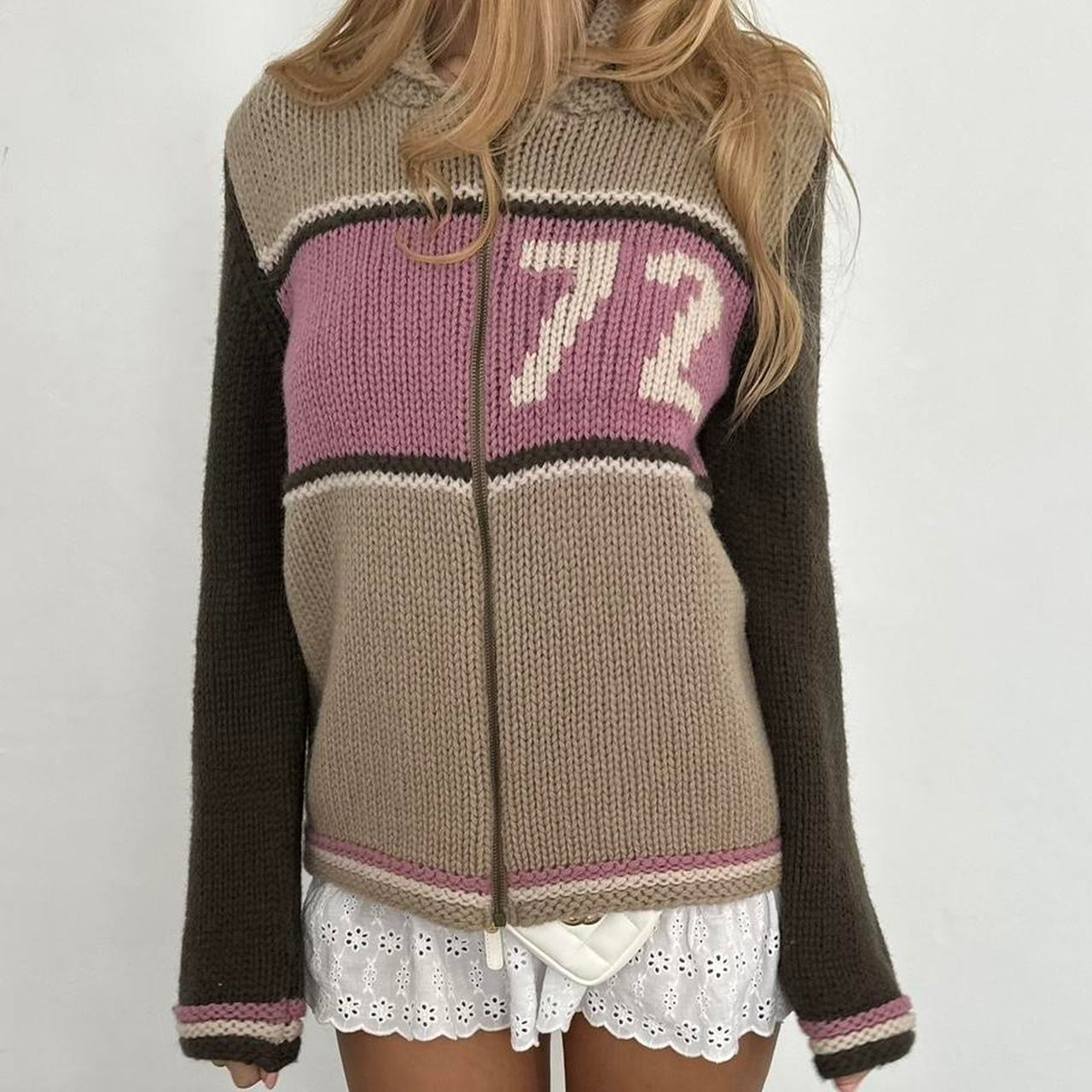 Vintage 90's knit zip up cardigan – Chelsea Thrift