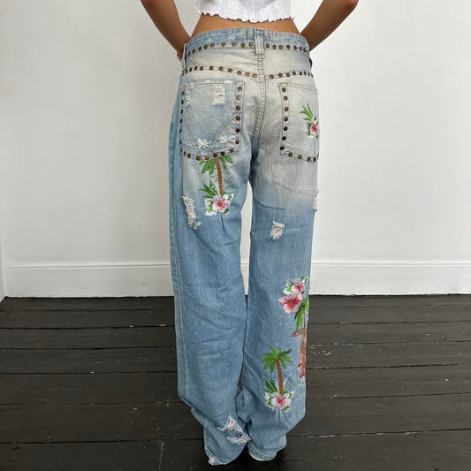 Vintage Dolce & Gabbana iconic rare 90s palm tree jeans π©΅ππΌββοΈ
