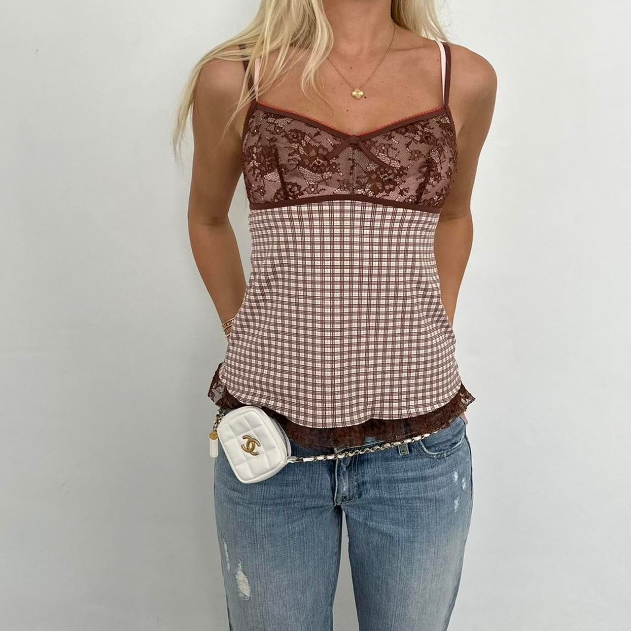 Vintage Victoria’s Secret 90’s brown country cami top