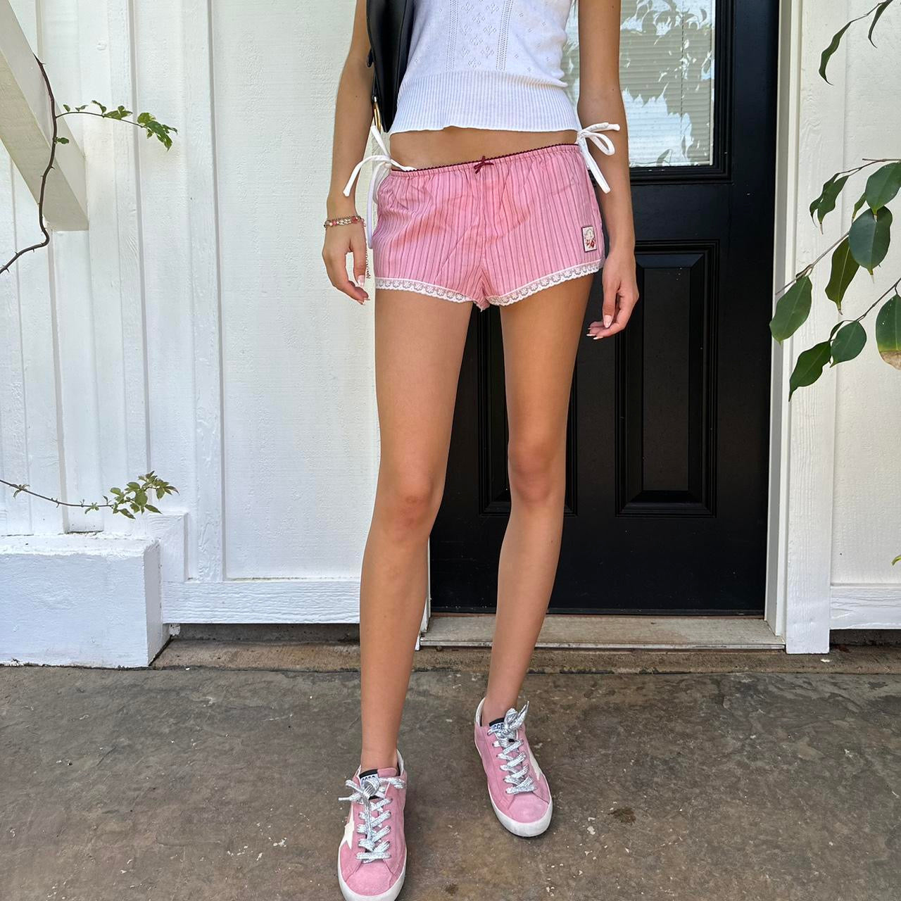 Vintage 2000’s Victoria’s Secret rare pink striped shorts
