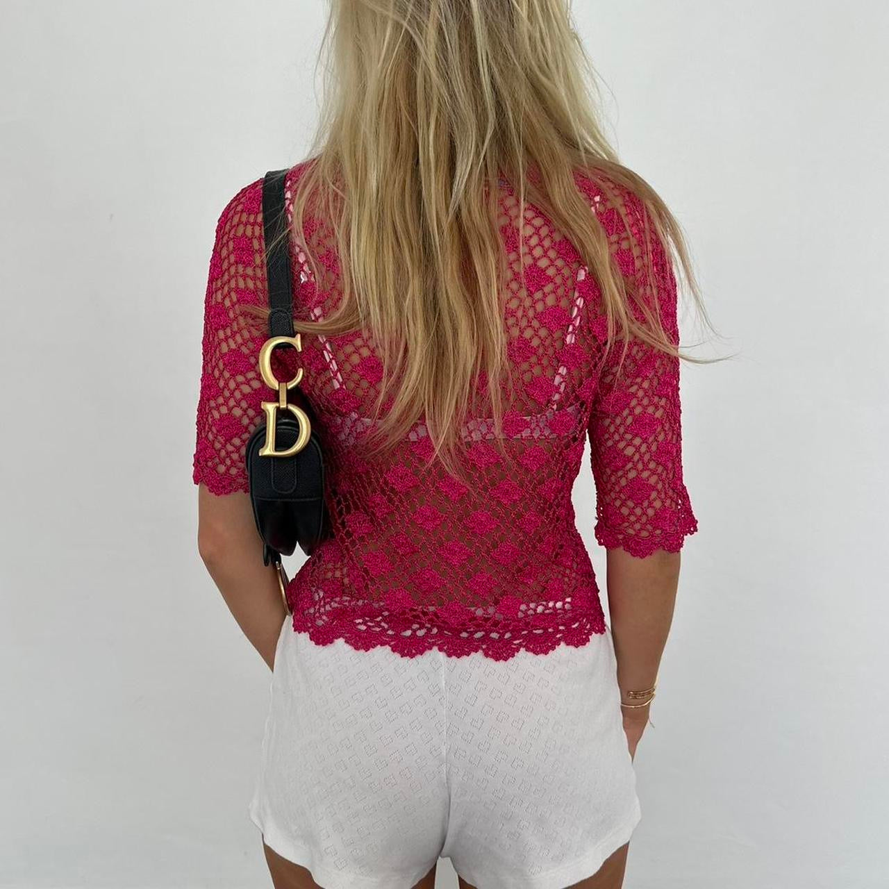 Vintage 90’s pink cardigan layering top