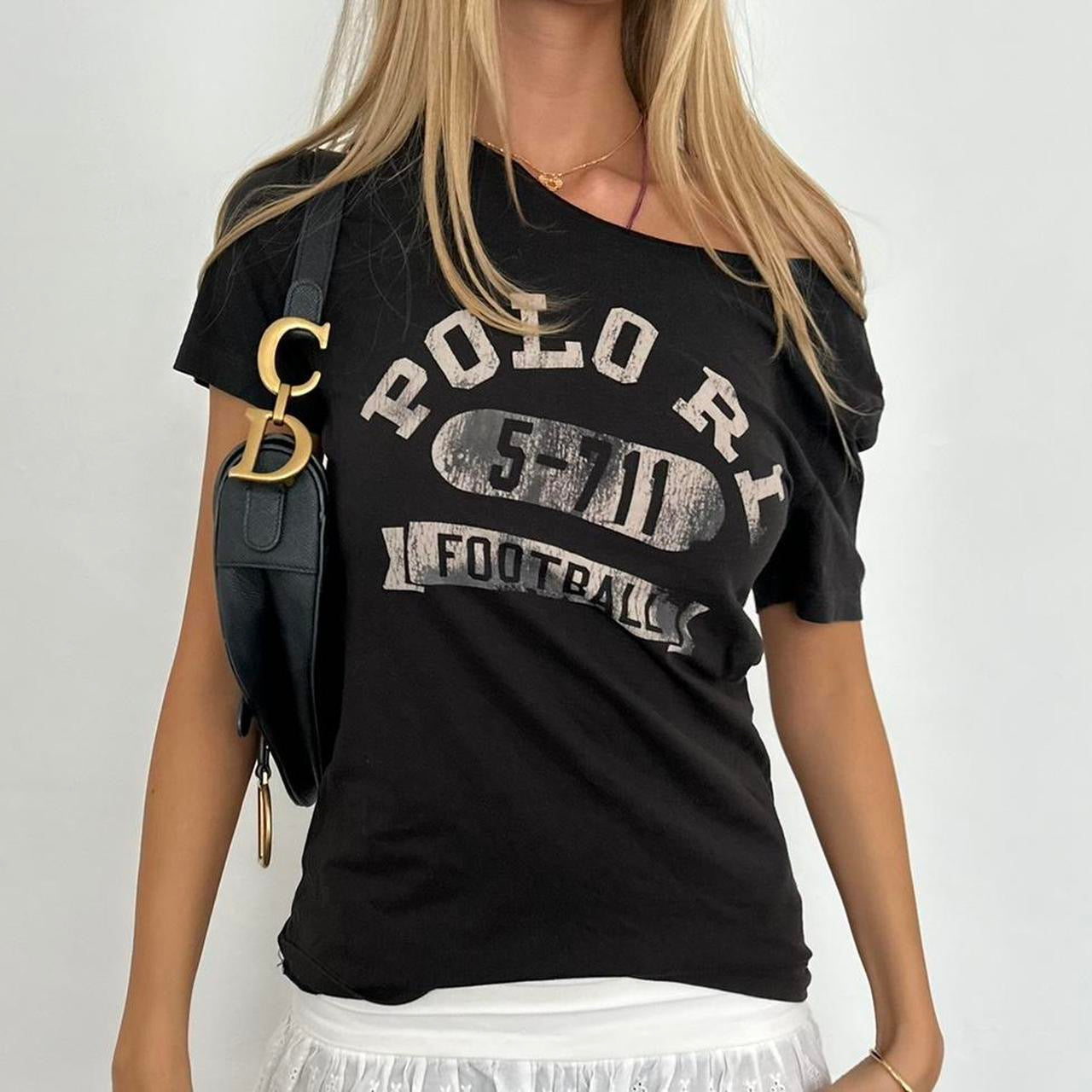 Vintage 2000’s Polo Ralph Lauren black off the shoulder tee