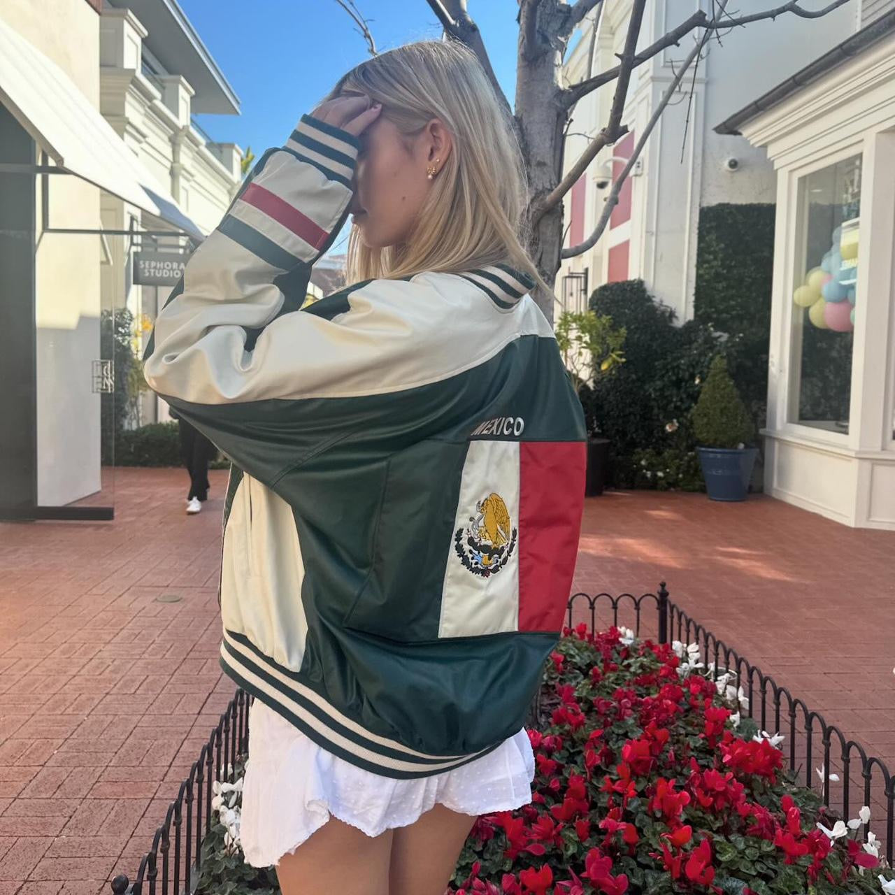 Vintage Mexico faux leather jacket