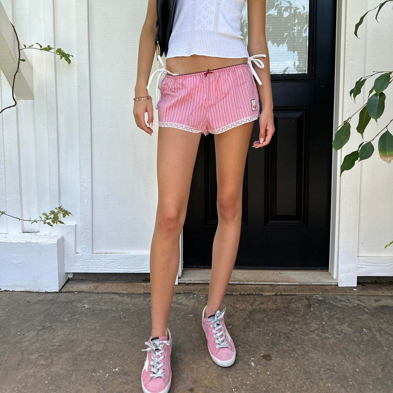 Vintage 2000’s Victoria’s Secret rare pink striped shorts