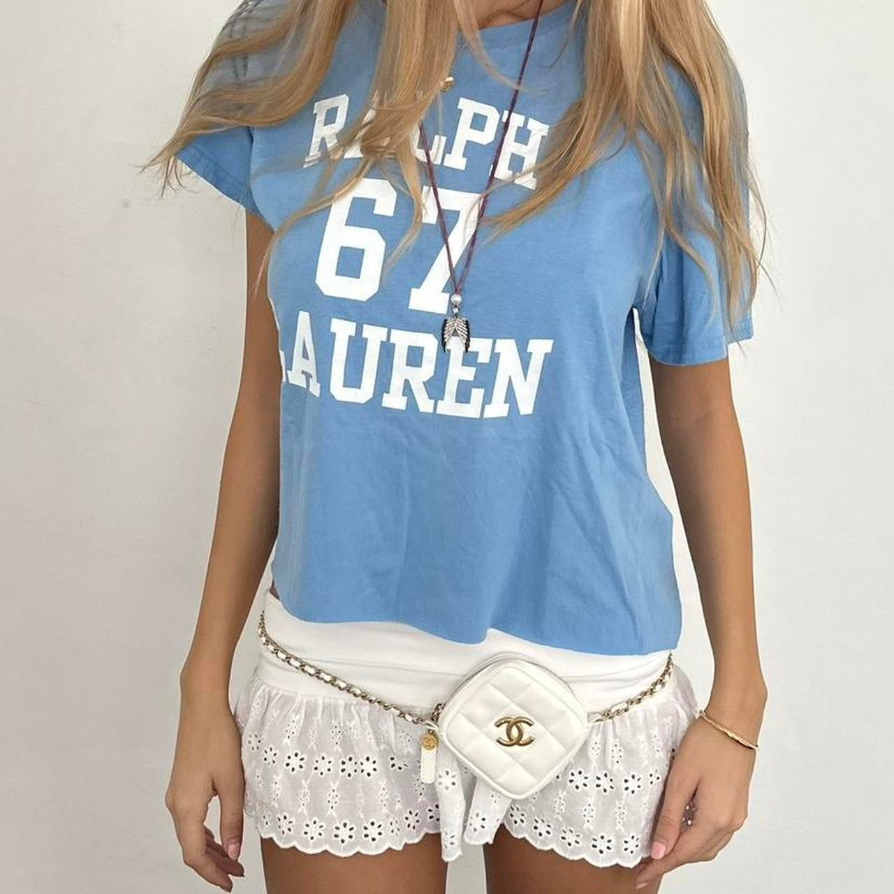 Vintage Ralph Lauren blue graphic relaxed top