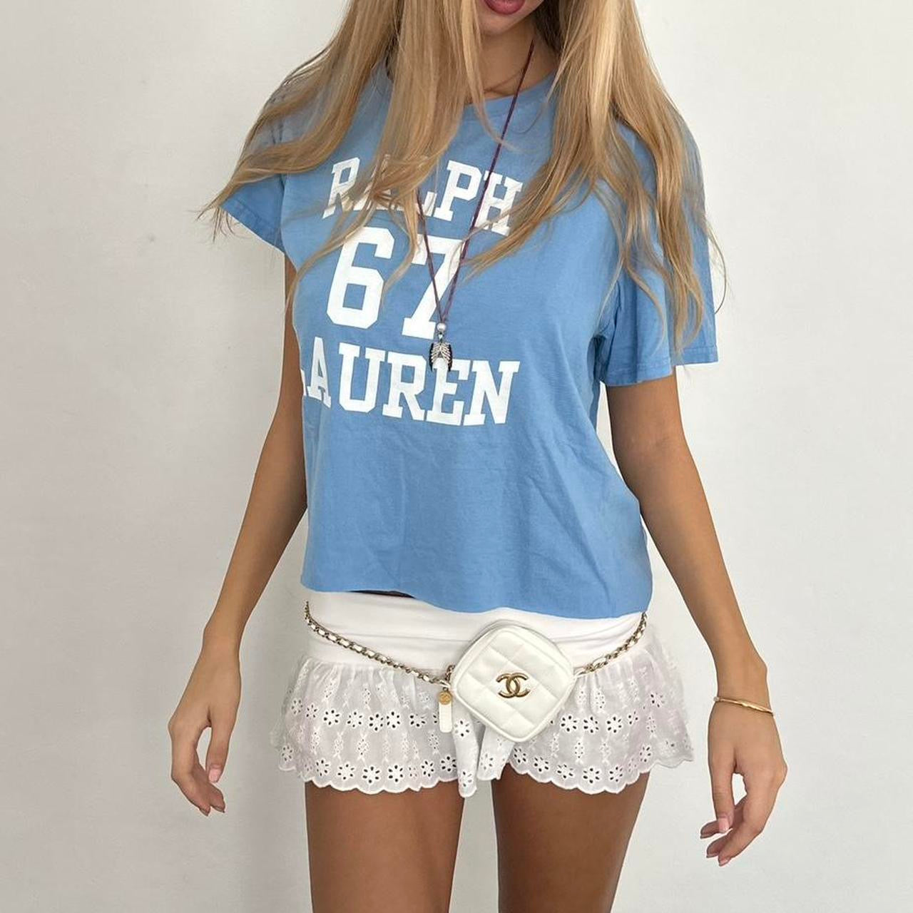 Vintage Ralph Lauren blue graphic relaxed top