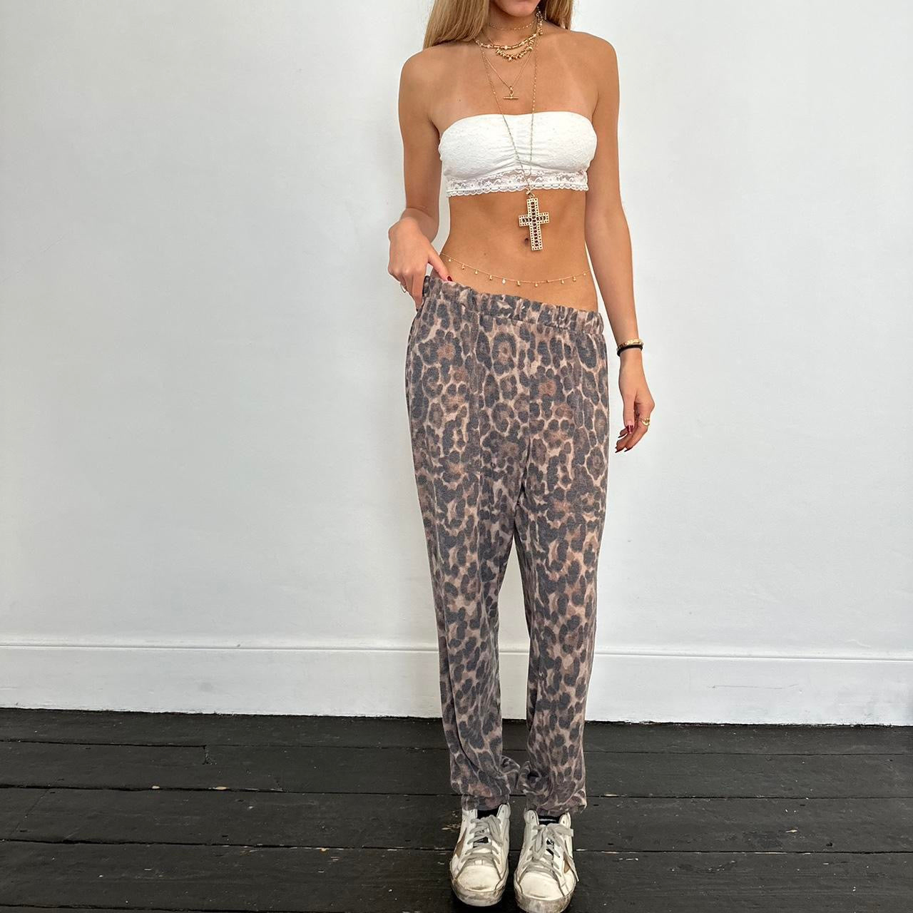 Vintage leopard print pants ๐
