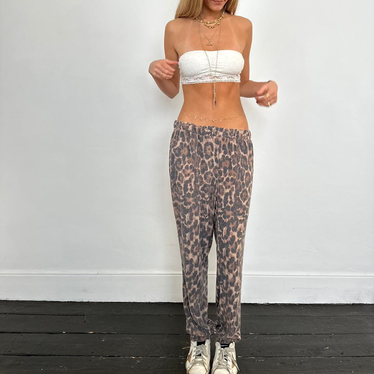 Vintage leopard print pants ๐