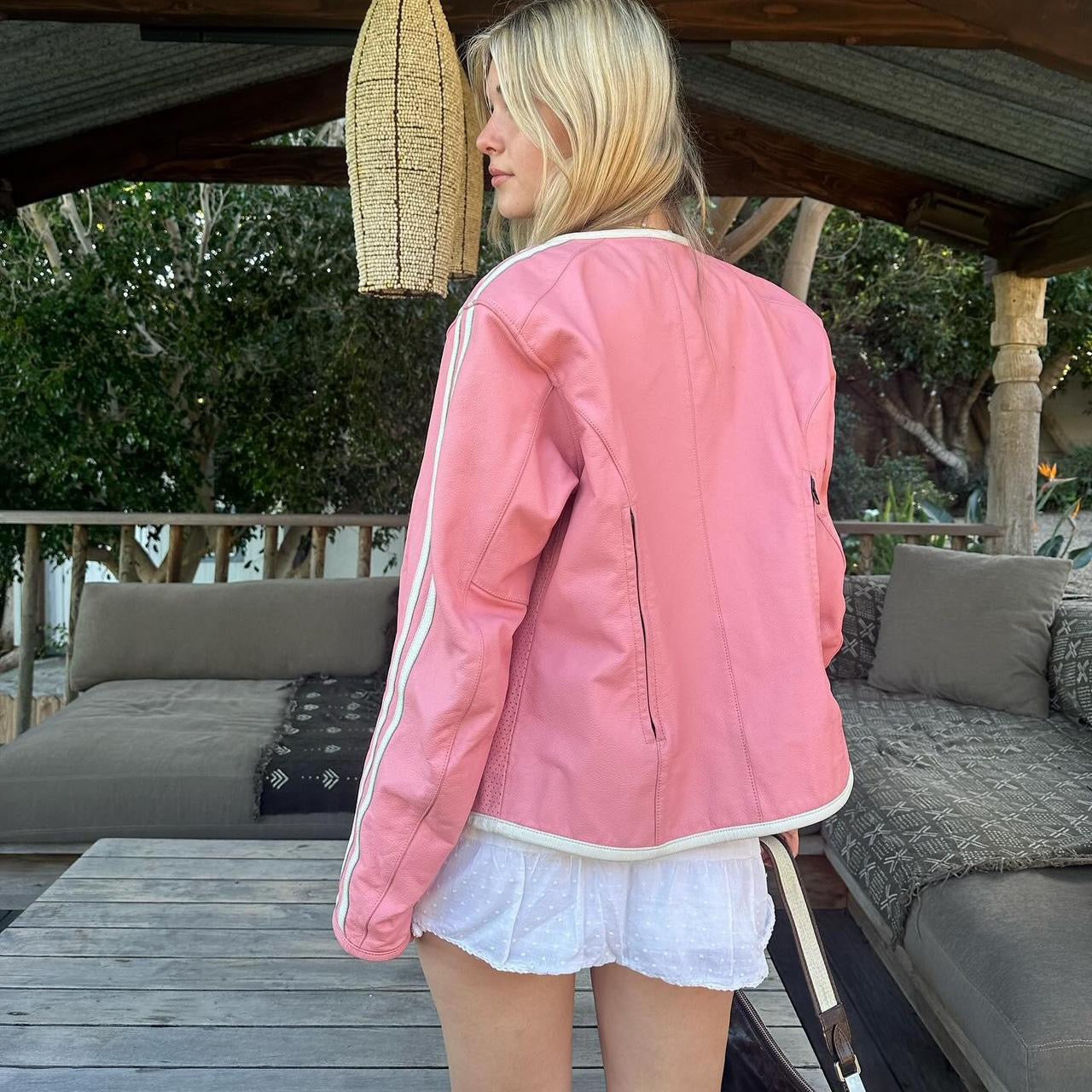 Vintage pink leather jacket π