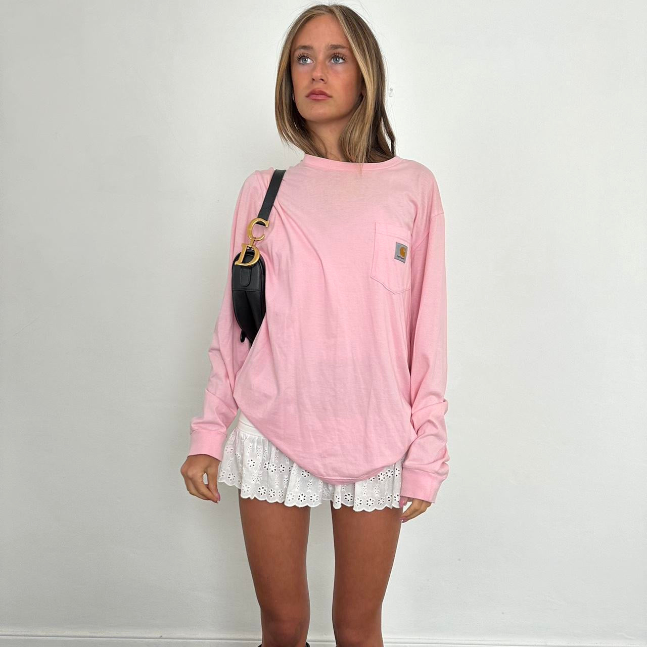 Vintage baby pink Carhartt long sleeve top 🩷