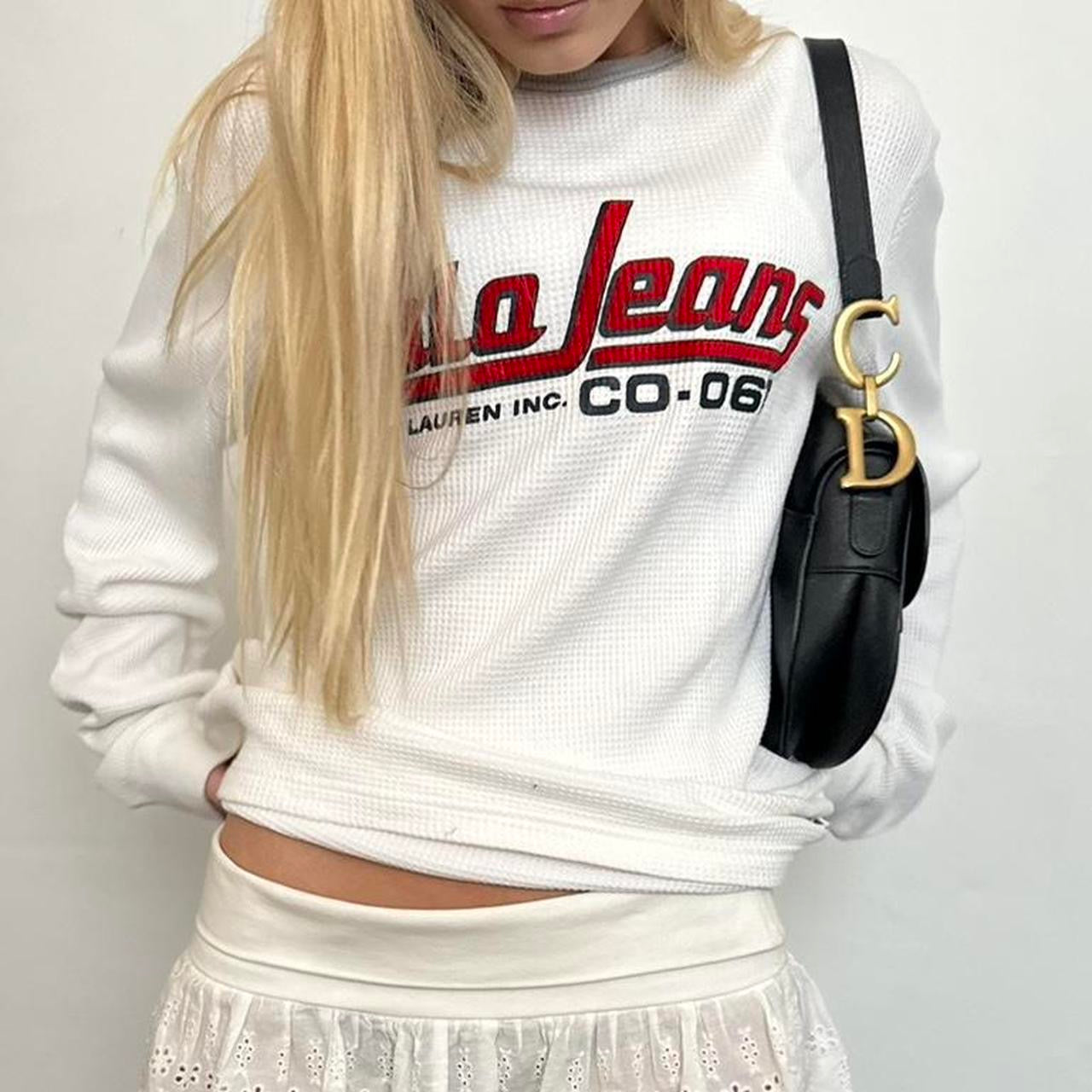 Vintage Ralph Lauren white oversized long sleeve top