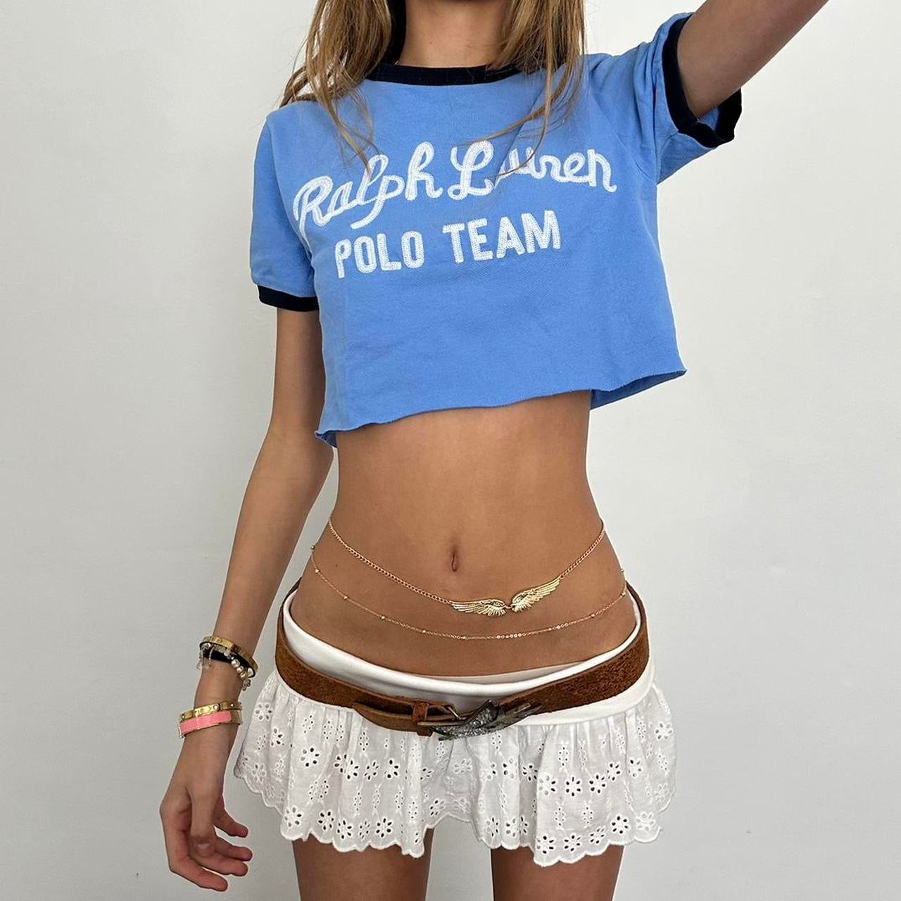 Vintage Ralph Lauren embroidered polo team baby tee š©µ