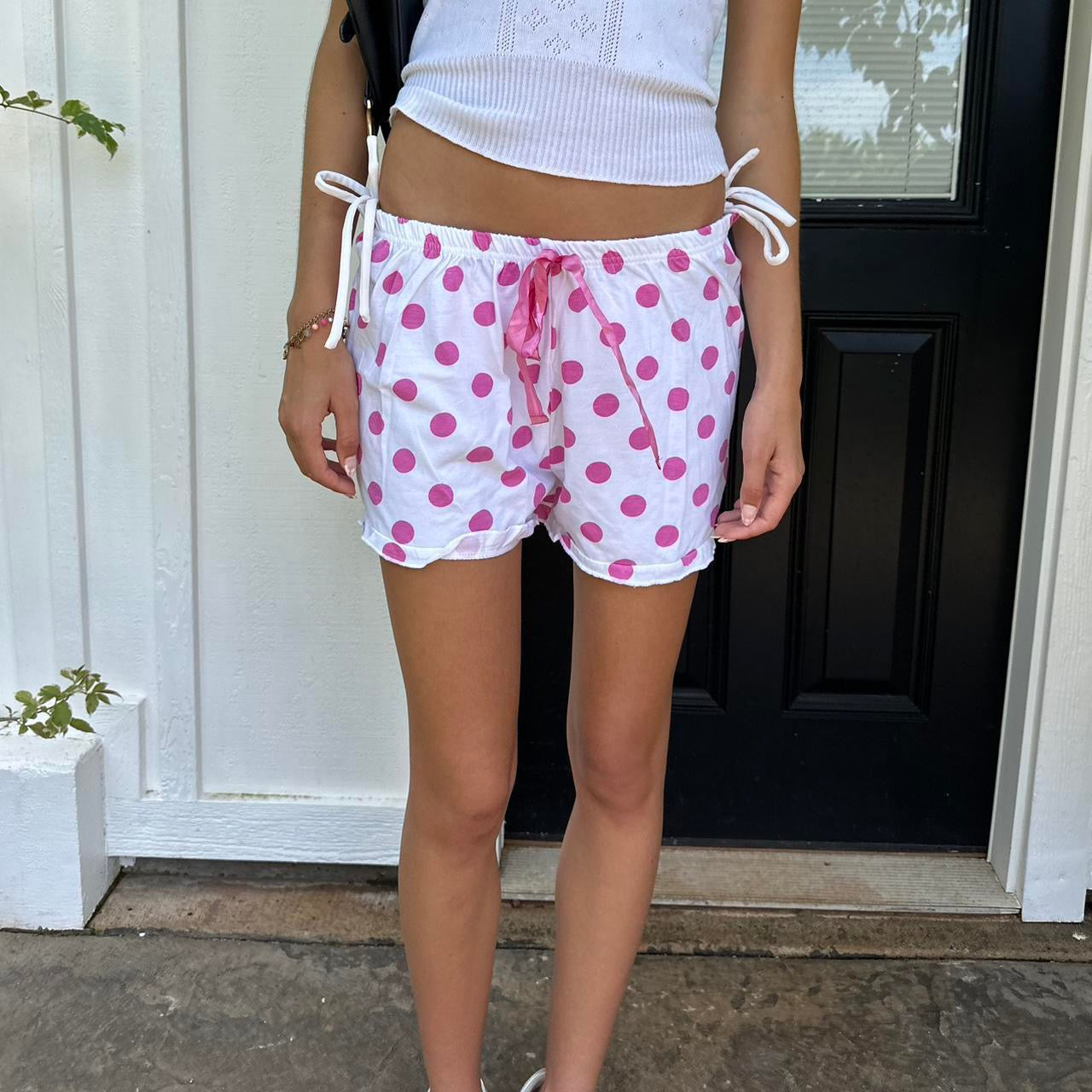 Vintage 2000’s pink polka dots shorts