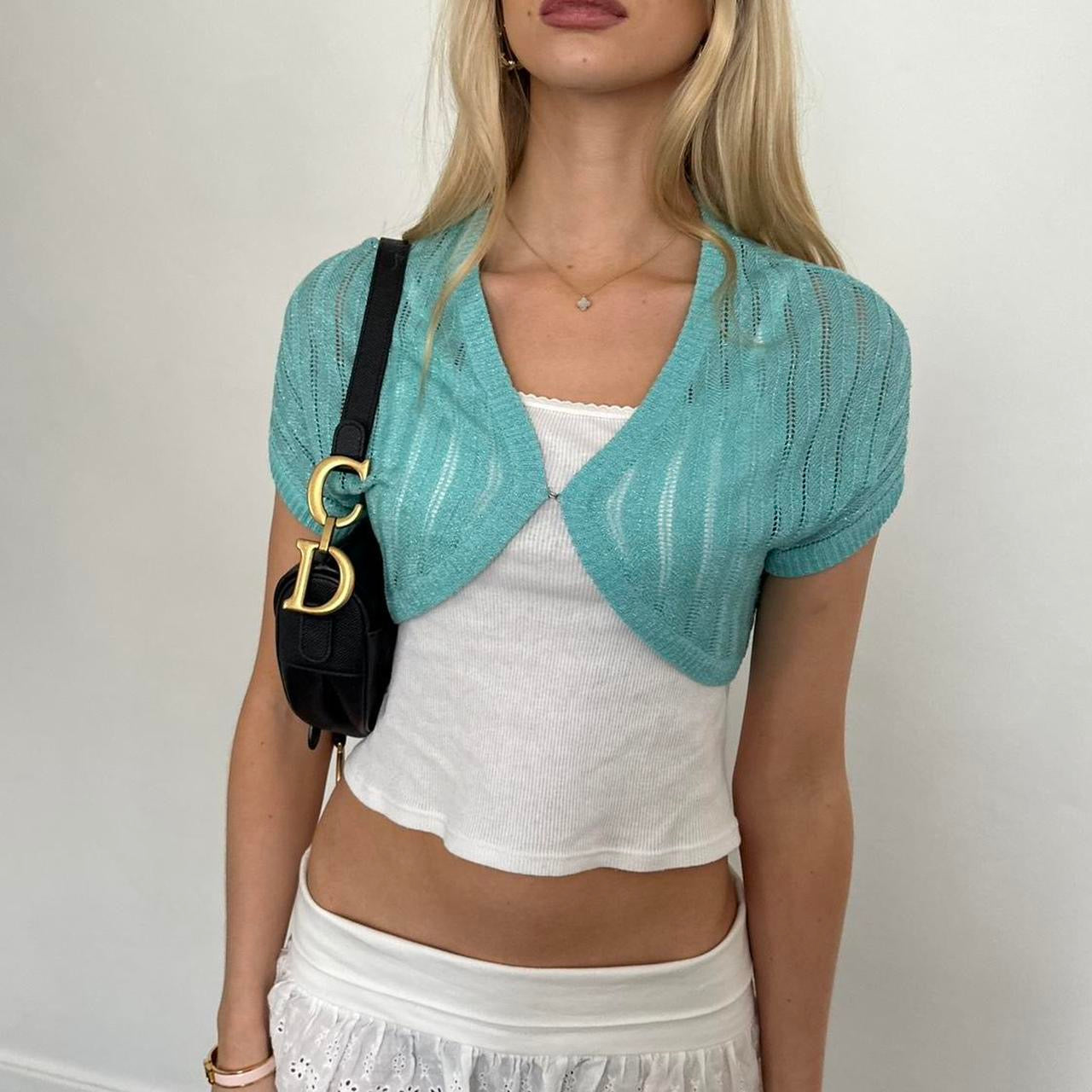Vintage 90’s blue cardigan top