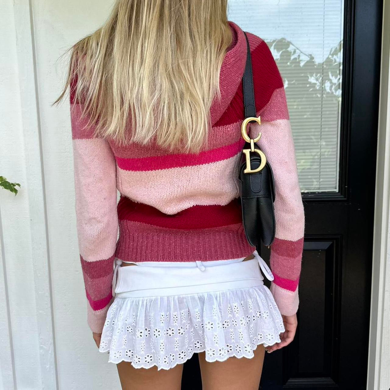 Vintage 2000’s striped knitted hoodie