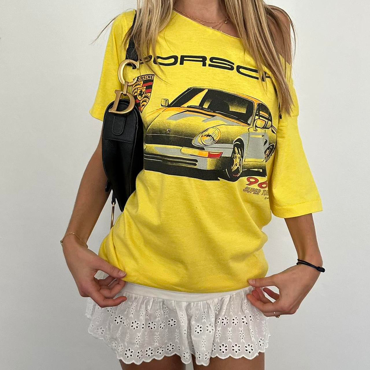 Vintage 90’s Porsche off the shoulder T-shirt