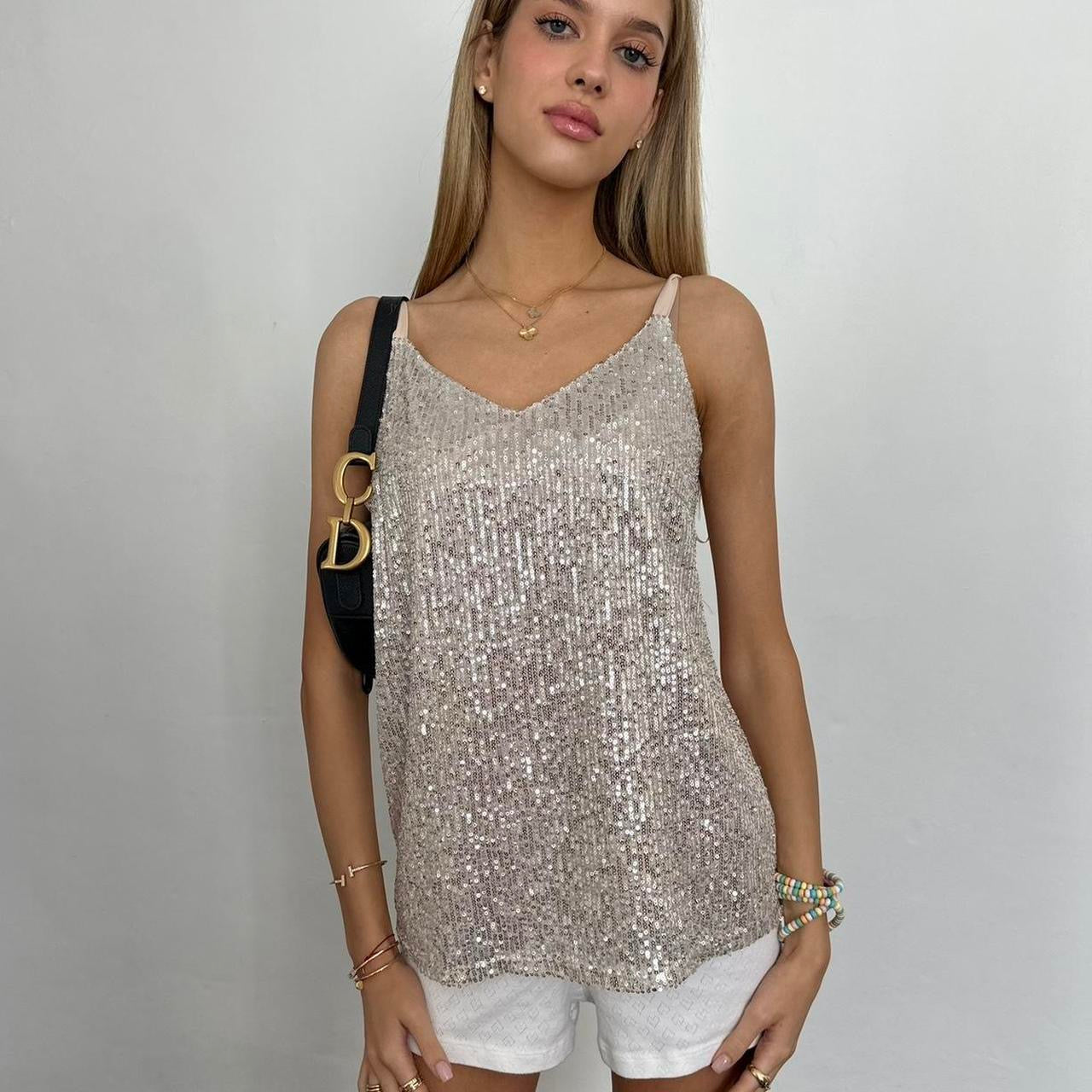 Vintage sequin cami top