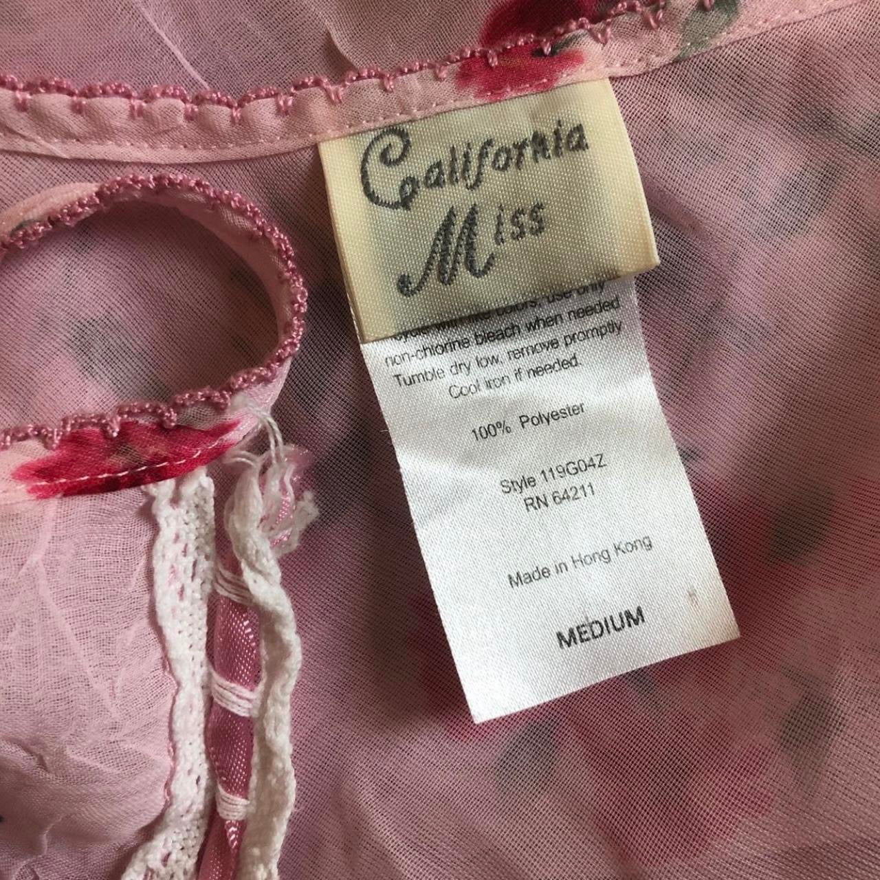 Vintage California Miss floral sheer dress