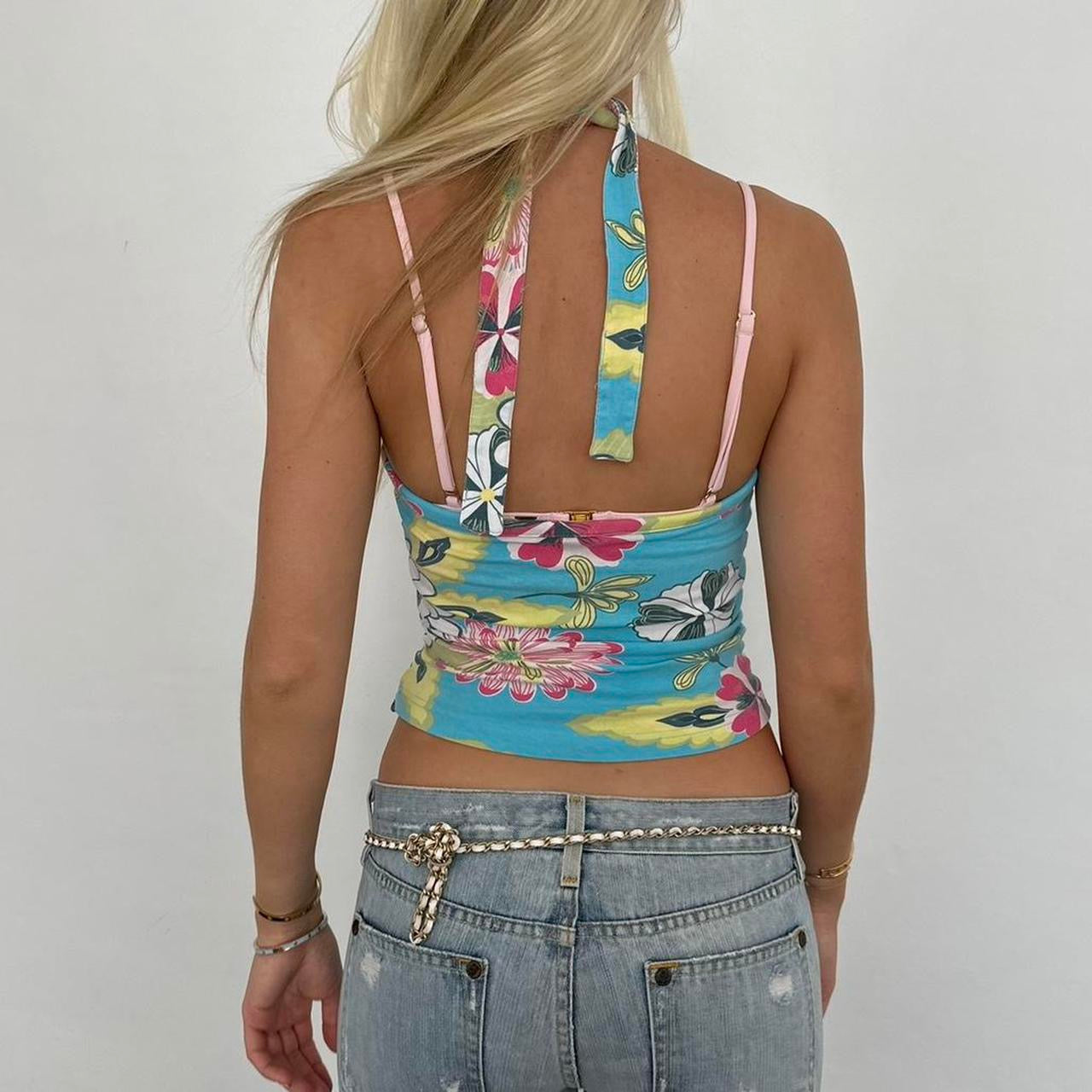 Vintage 90’s floral halter neck top