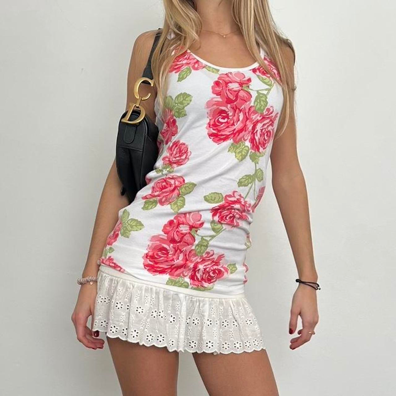 Vintage Abercrombie and Fitch pink floral cami top š