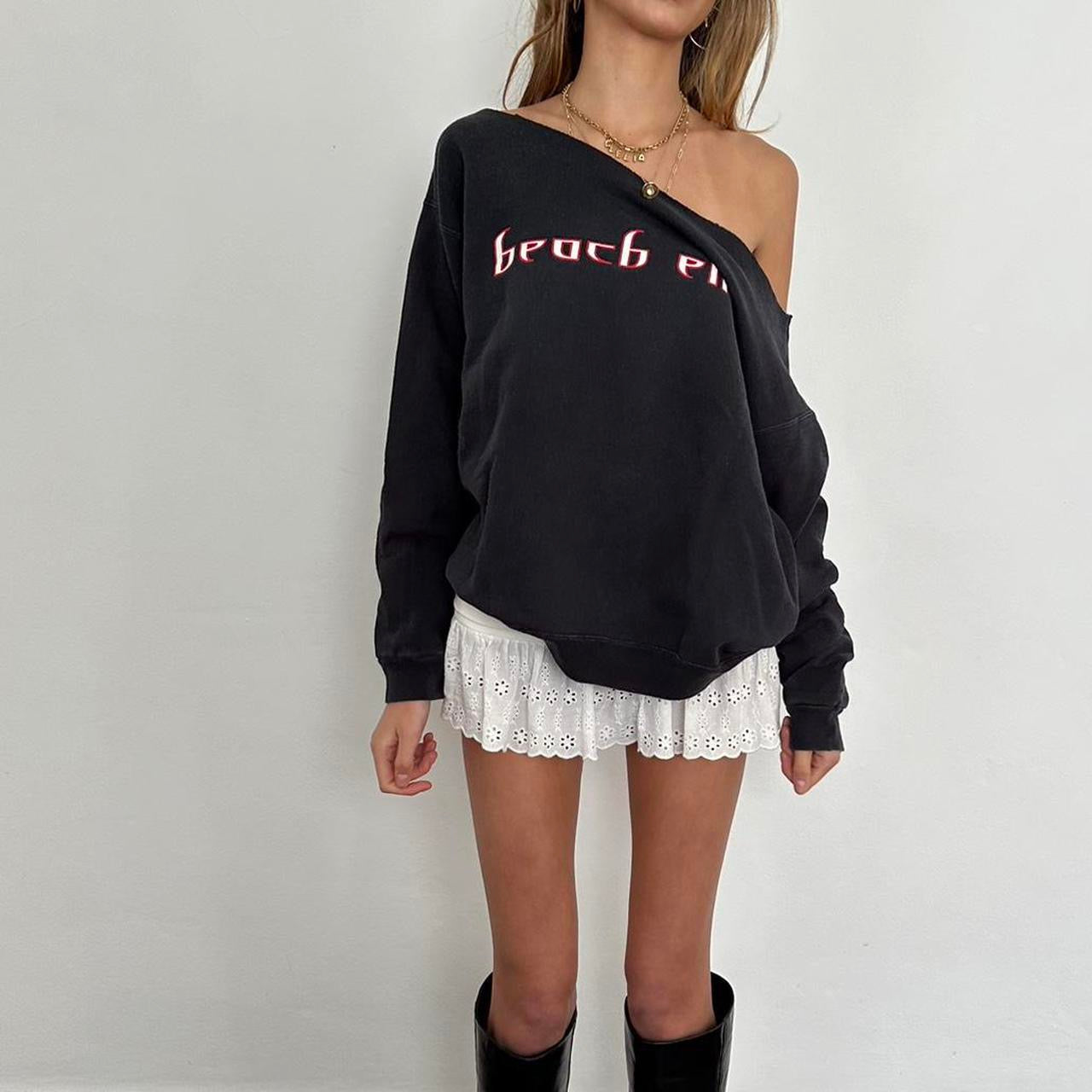 Vintage Beach Elite skater off shoulder sweatshirt š¤