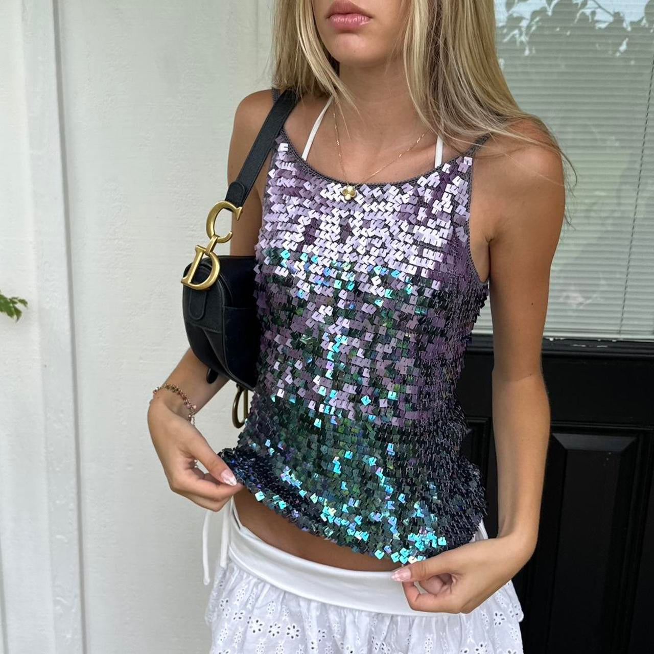 Vintage 2000’s sequin cami top