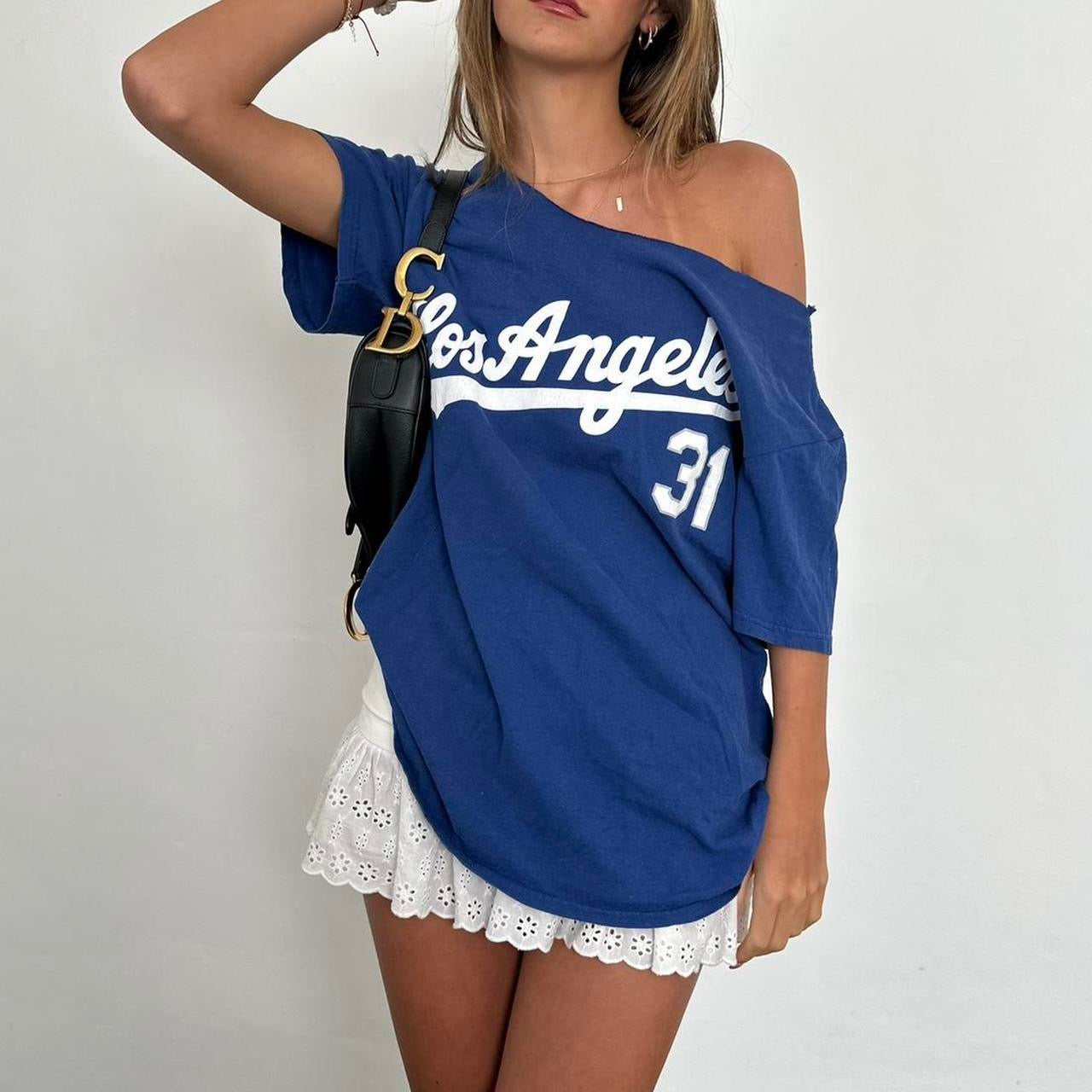 Vintage Los Angeles blue top