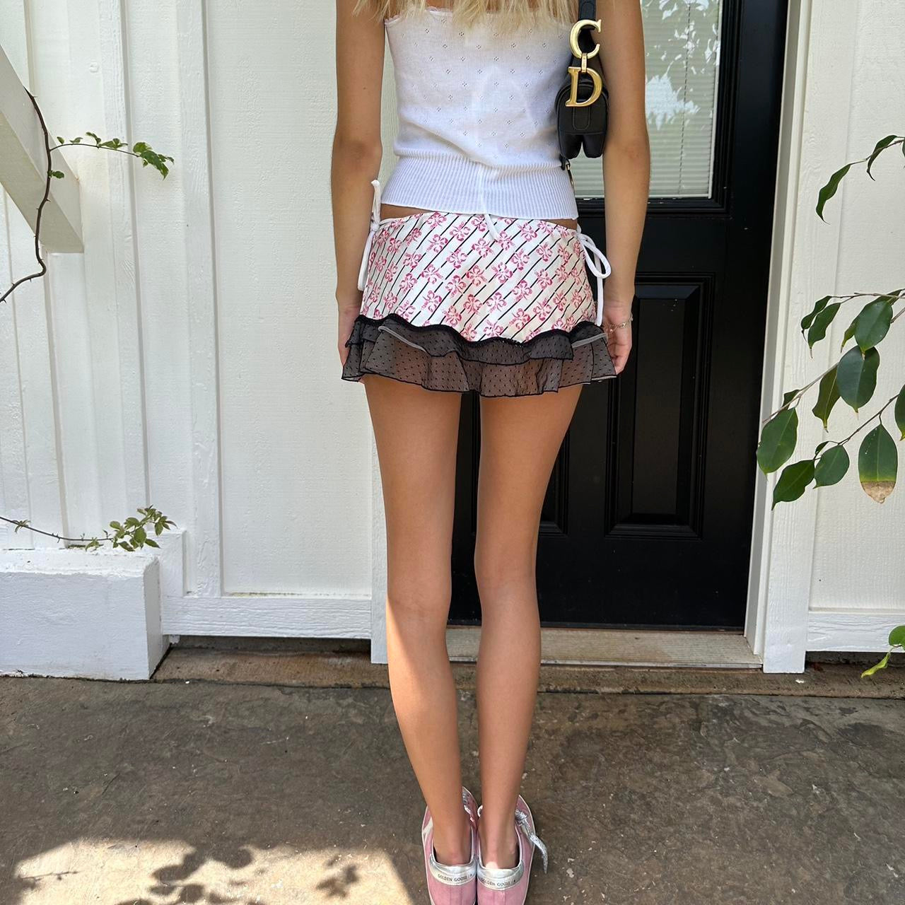 Vintage early 2000s silky mini skirt