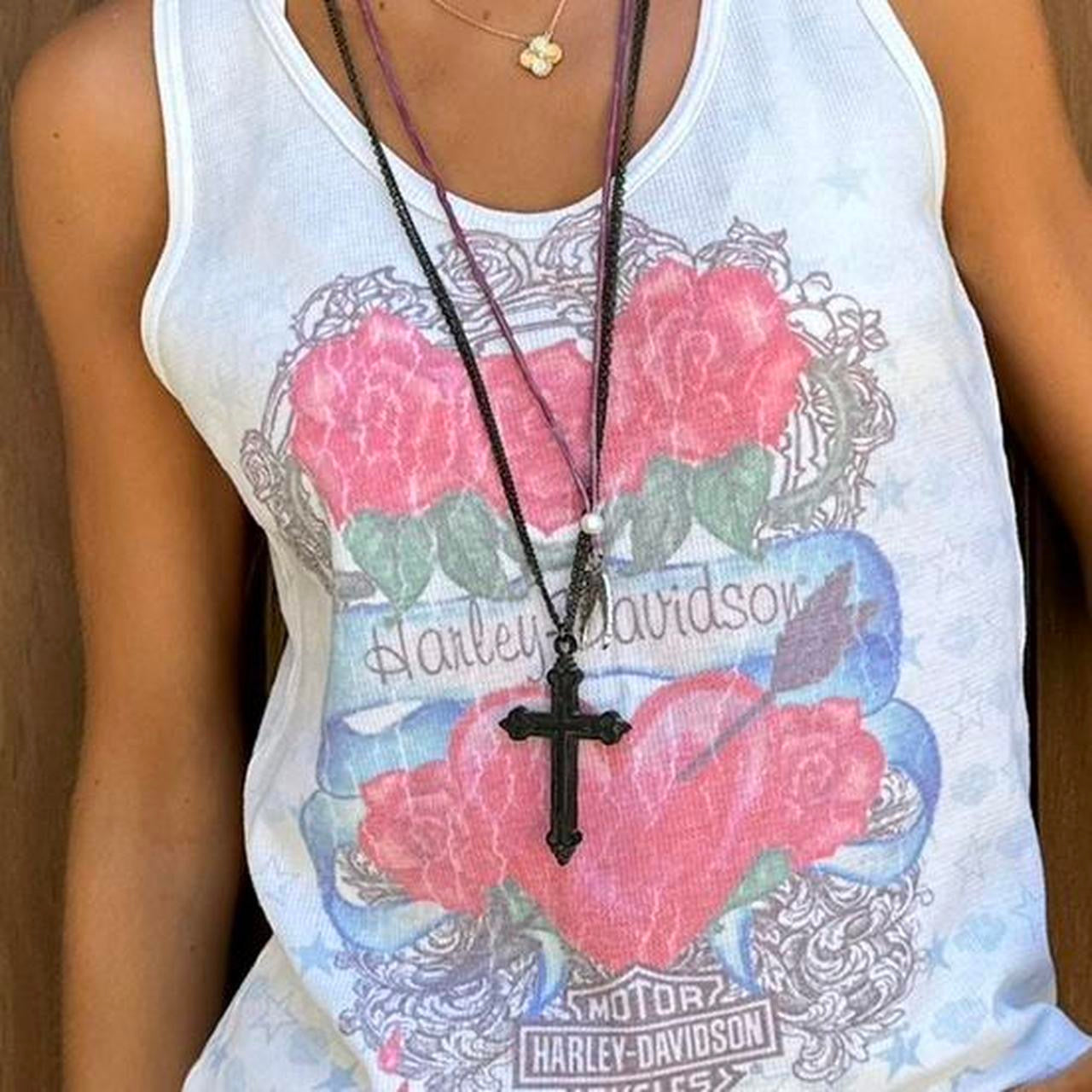 Vintage 90’s black cross necklace
