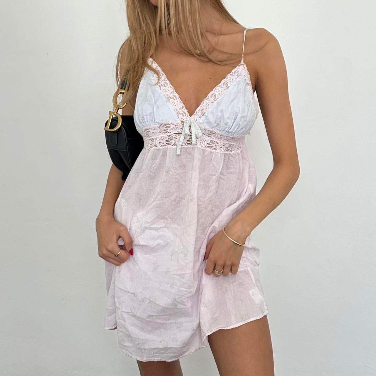 Vintage 2000’s pastel lace babydoll dress