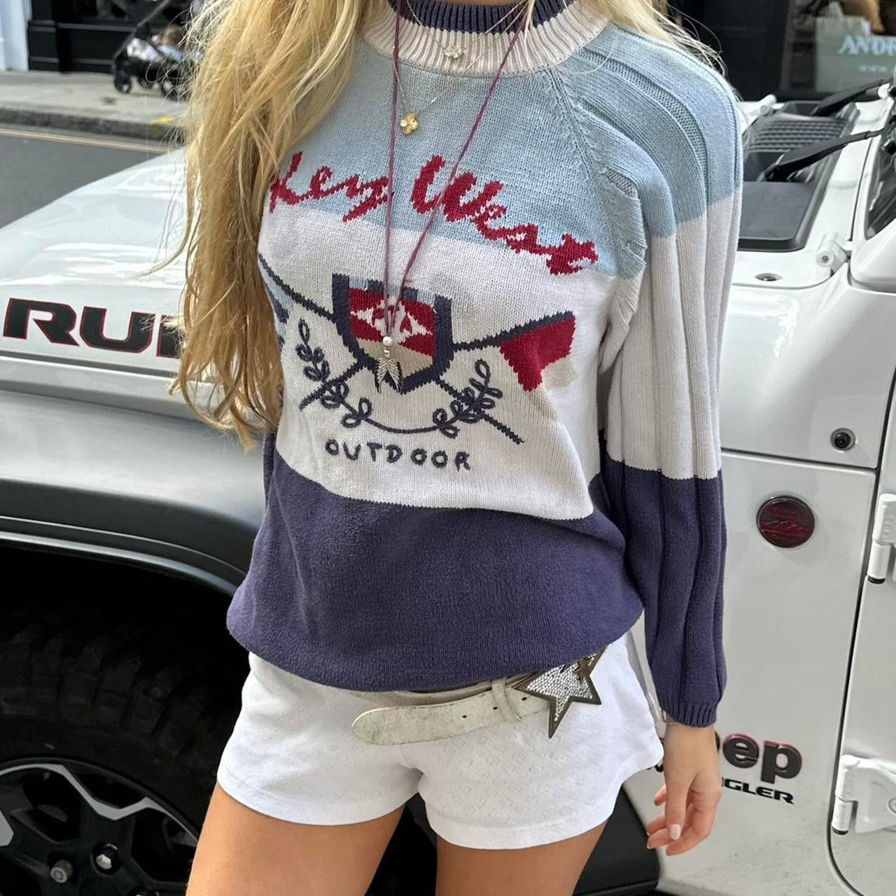 Vintage 90ās Key West preppy knit sweater top