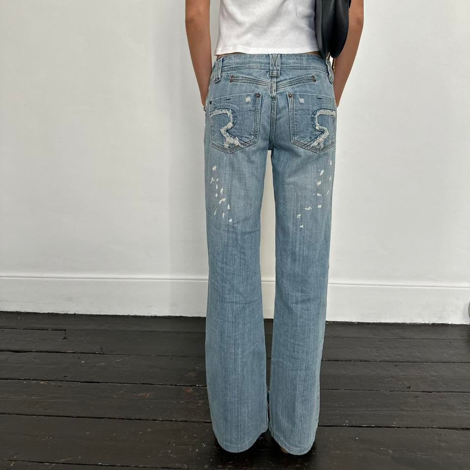 Vintage early 2000s blue wash bootcut jeans